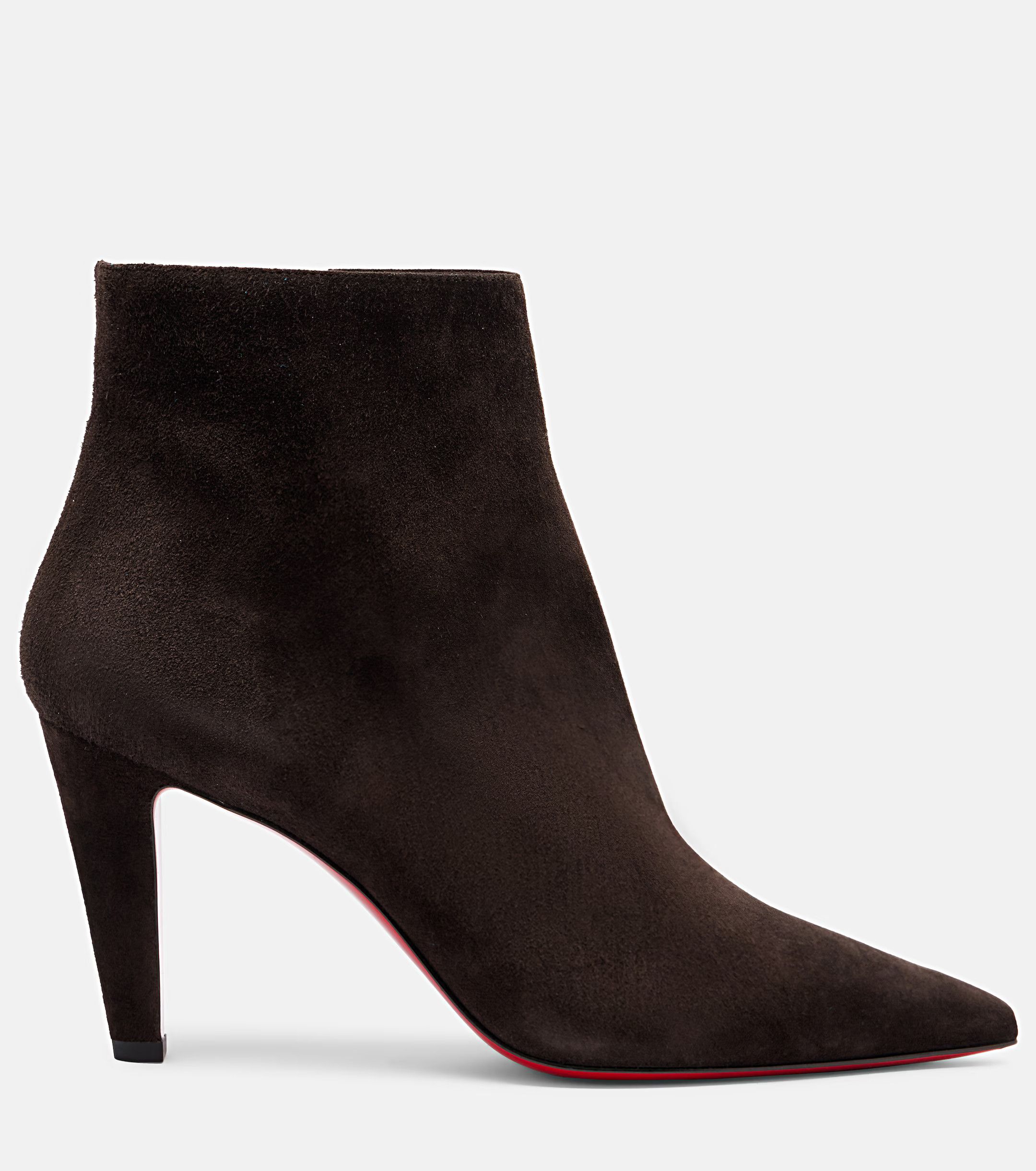 Vibella Booty 85 Cafe Brown Suede Pointed Heel Bootie 39