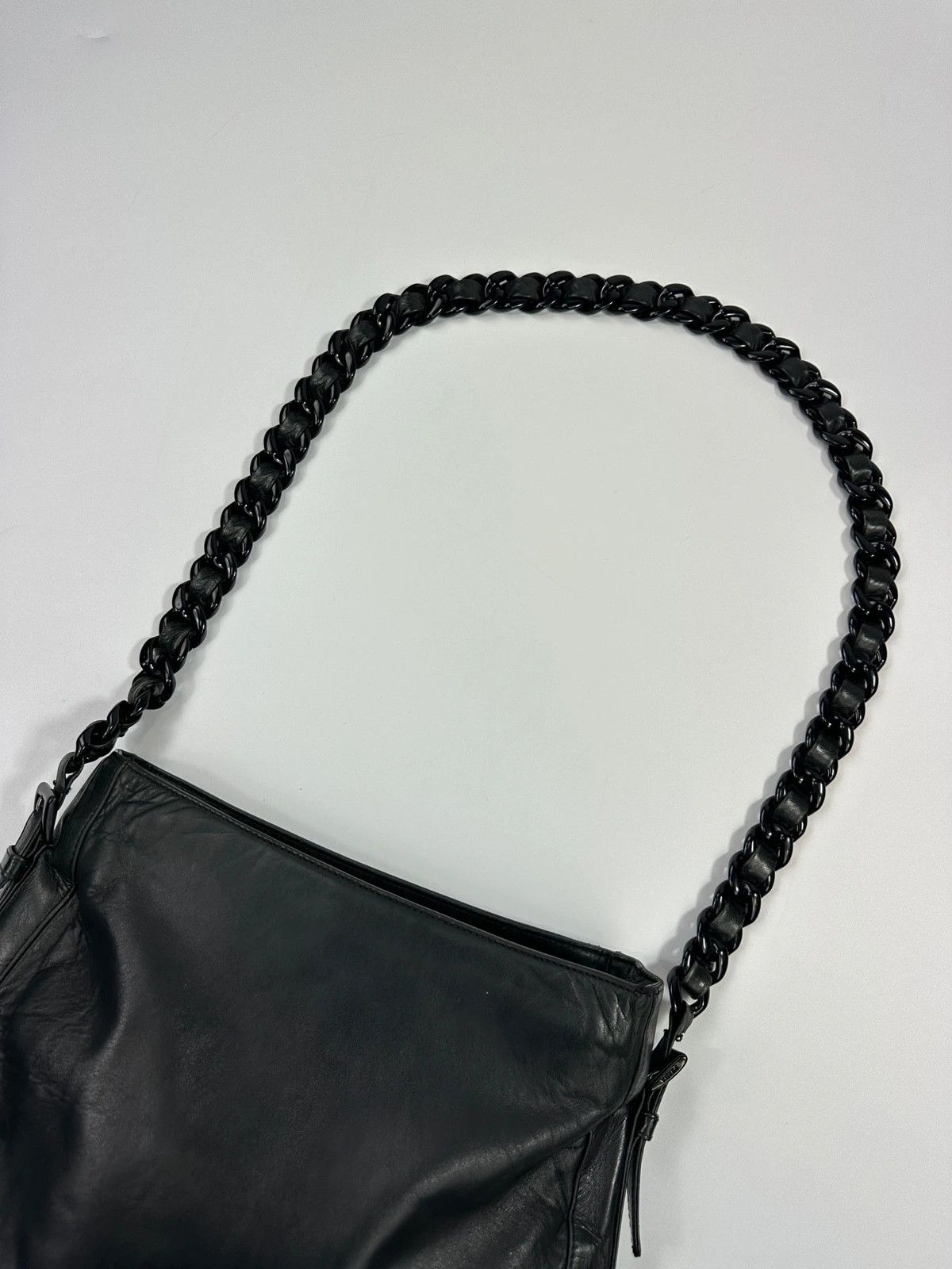 Prada Prada Milano SS99 Black Leather Chains Straps ShoulderBag Size ONE SIZE - 3 Thumbnail