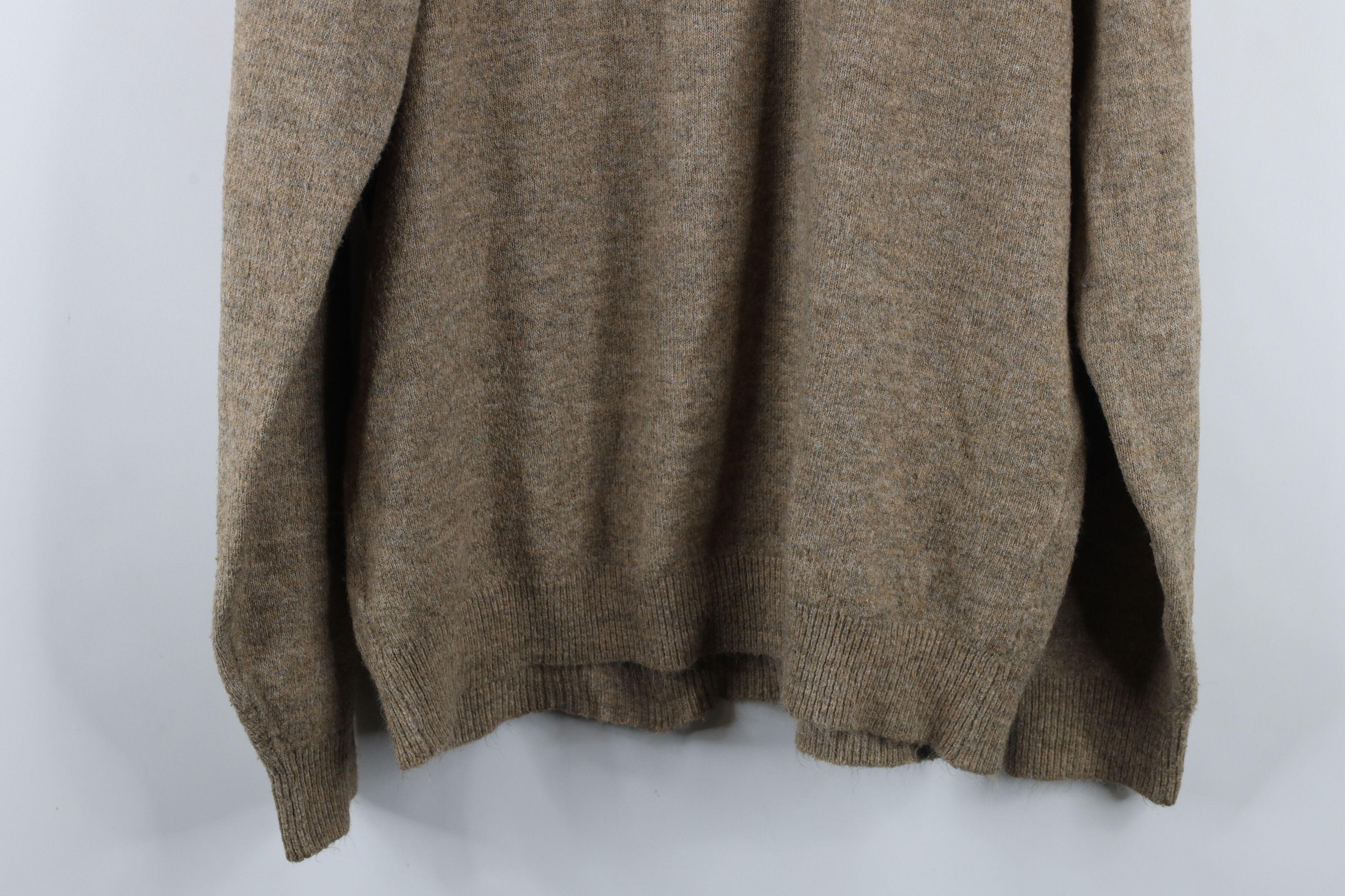 Vintage Vintage 90s Streetwear Knit Crewneck Sweater Oatmeal Brown Size US L / EU 52-54 / 3 - 9 Thumbnail