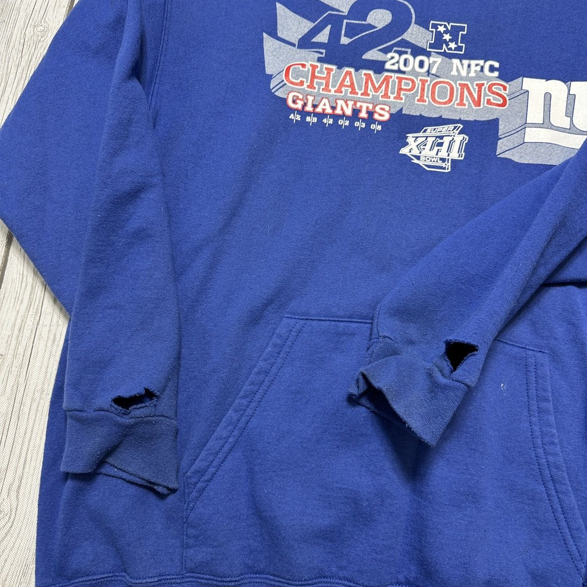 NFL New York Giants 2007 NFC Champions hoodie Size US XL / EU 56 / 4 - 3 Thumbnail