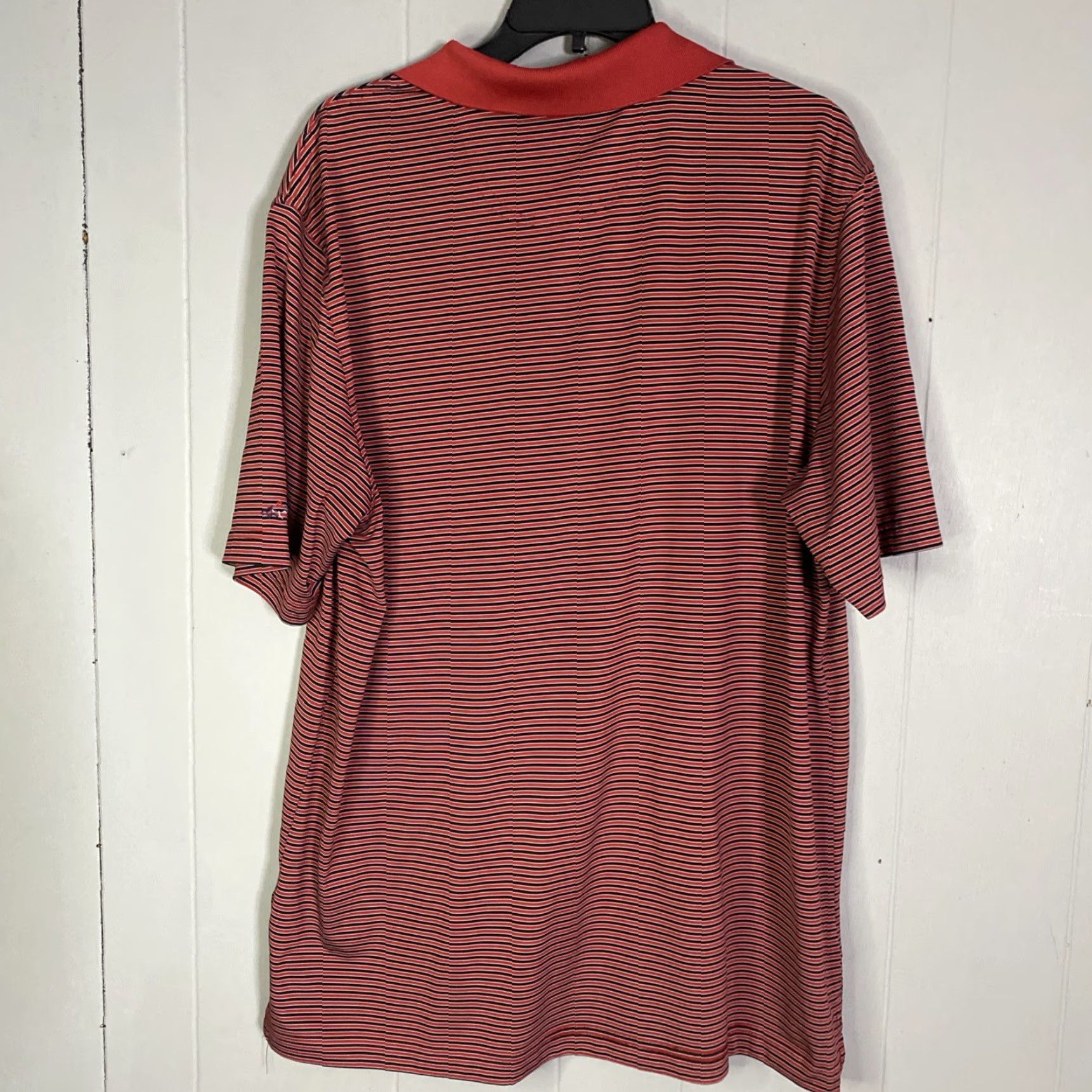Vintage Greg Norman Polo Shirt Striped Red Play Dry Mens Large L Size US L / EU 52-54 / 3 - 4 Thumbnail