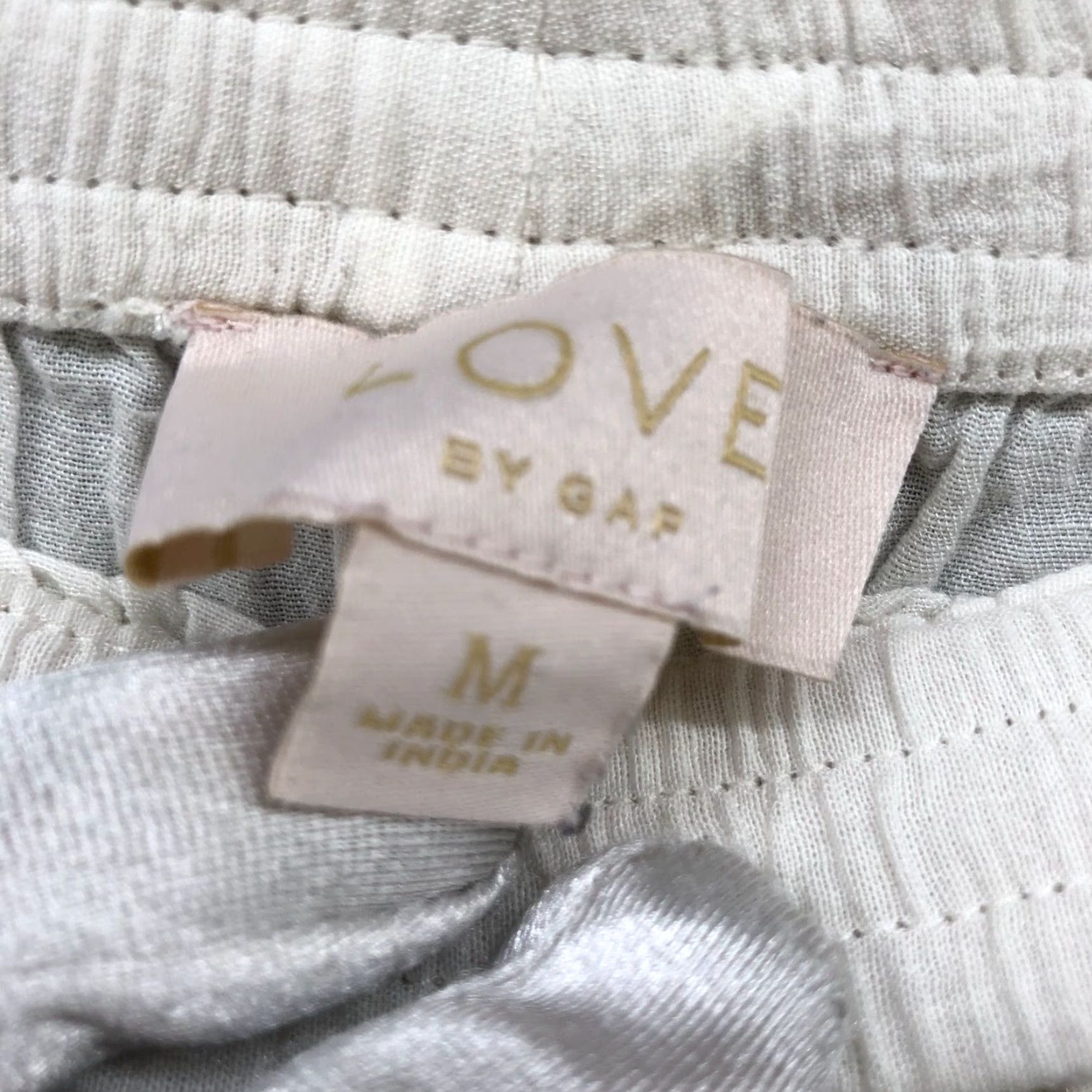 Gap Vintage Gap Love Lounge Shorts Womens M White Linen Blend Embroidered Spring Summer Size 32" / US 10 / IT 46 - 7 Thumbnail
