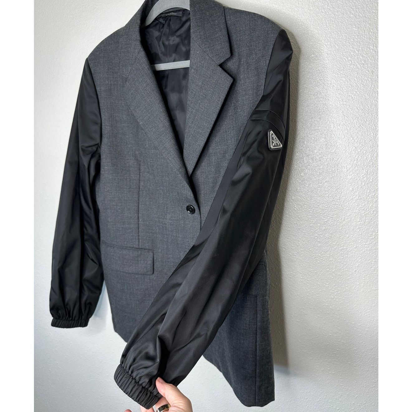Prada Prada Single Breasted Wool ReNylon Jacket 42 / XL Size XL / US 12-14 / IT 48-50 - 2 Thumbnail
