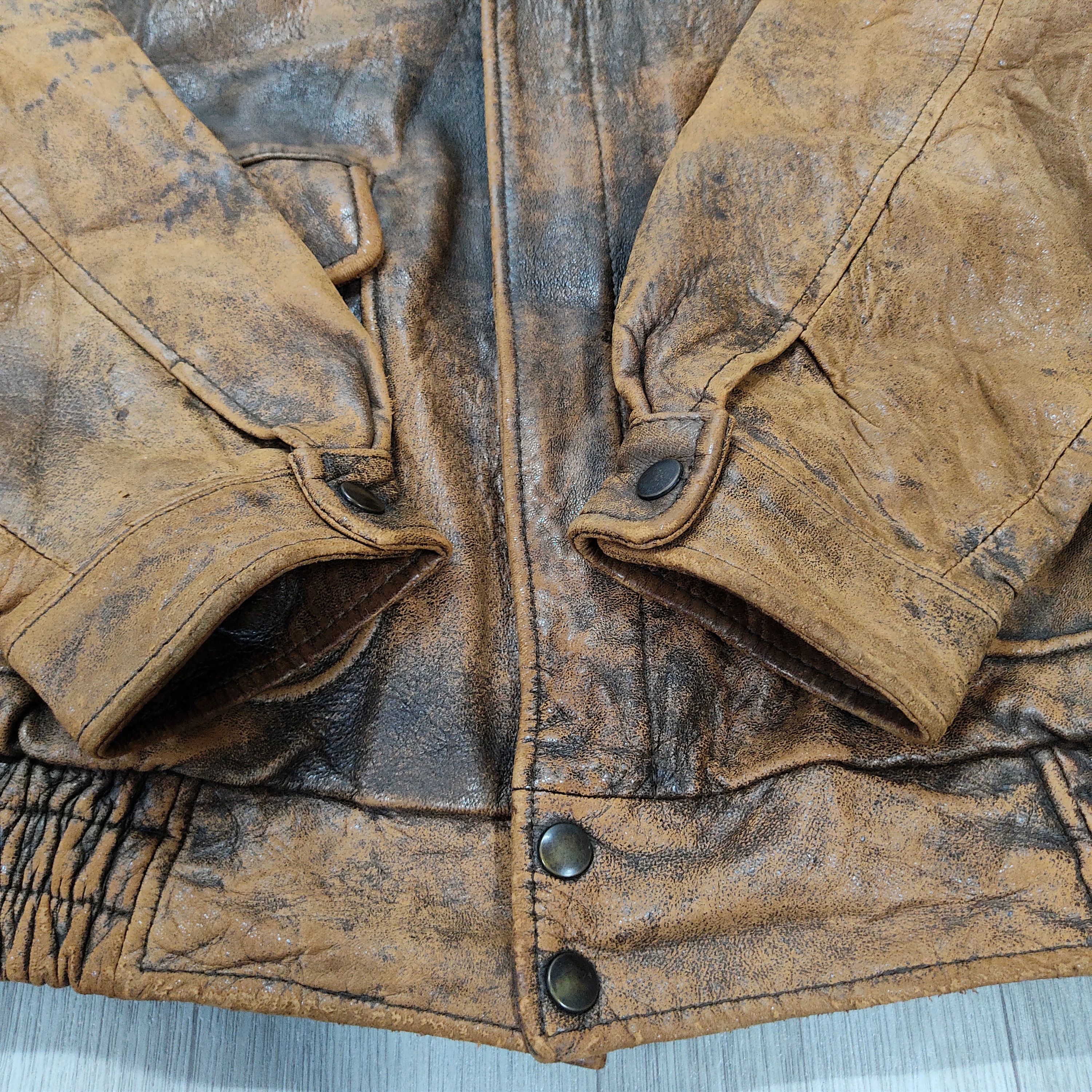 Genuine Leather G1 LOLDANTHONY Newspapers Lined Sheepskin Leather Jacket Size US L / EU 52-54 / 3 - 11 Thumbnail