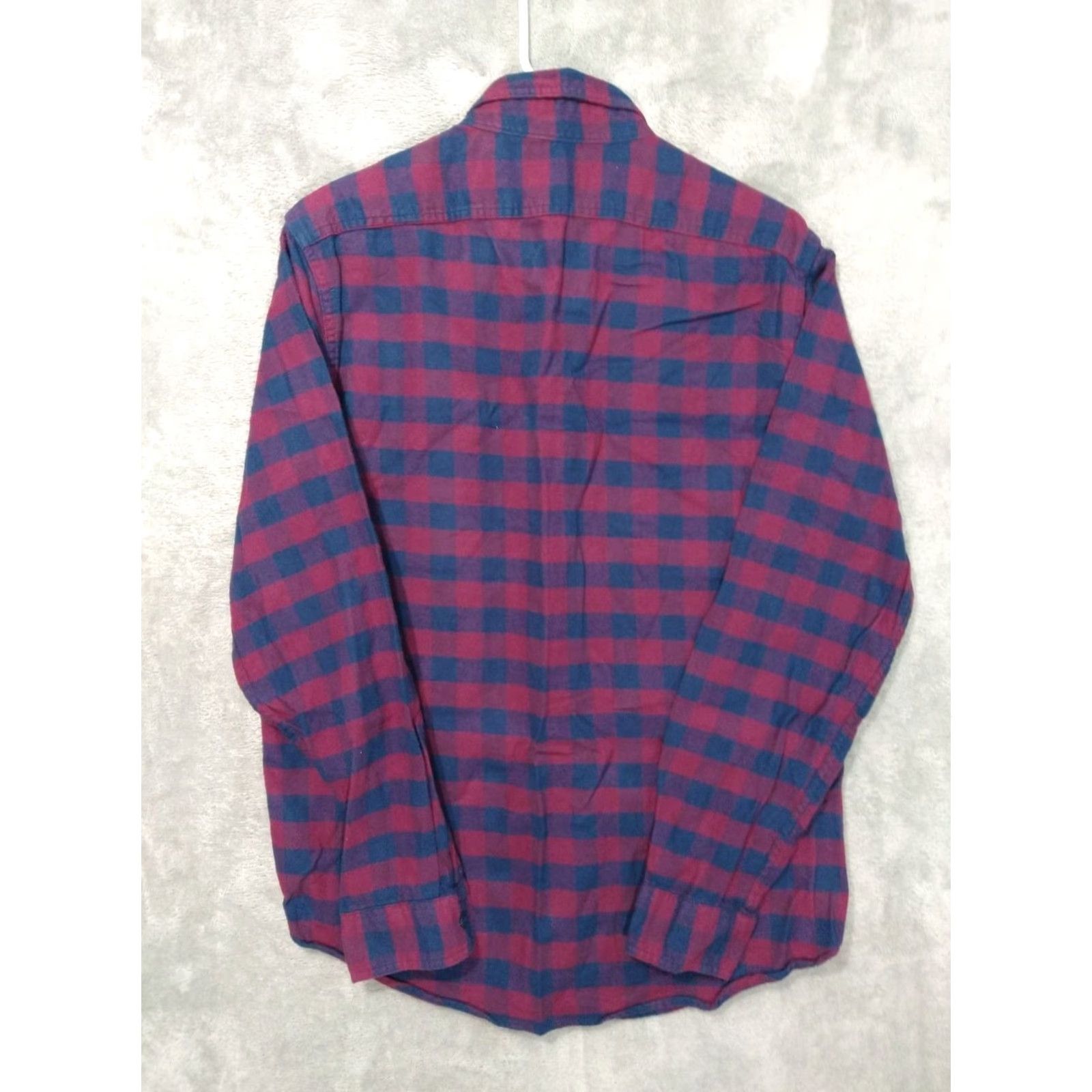J.Crew J.CREW Shirt Mens Medium Red Blue Plaid Flannel Button Up Long Sleeve Cotton Size US M / EU 48-50 / 2 - 2 Thumbnail