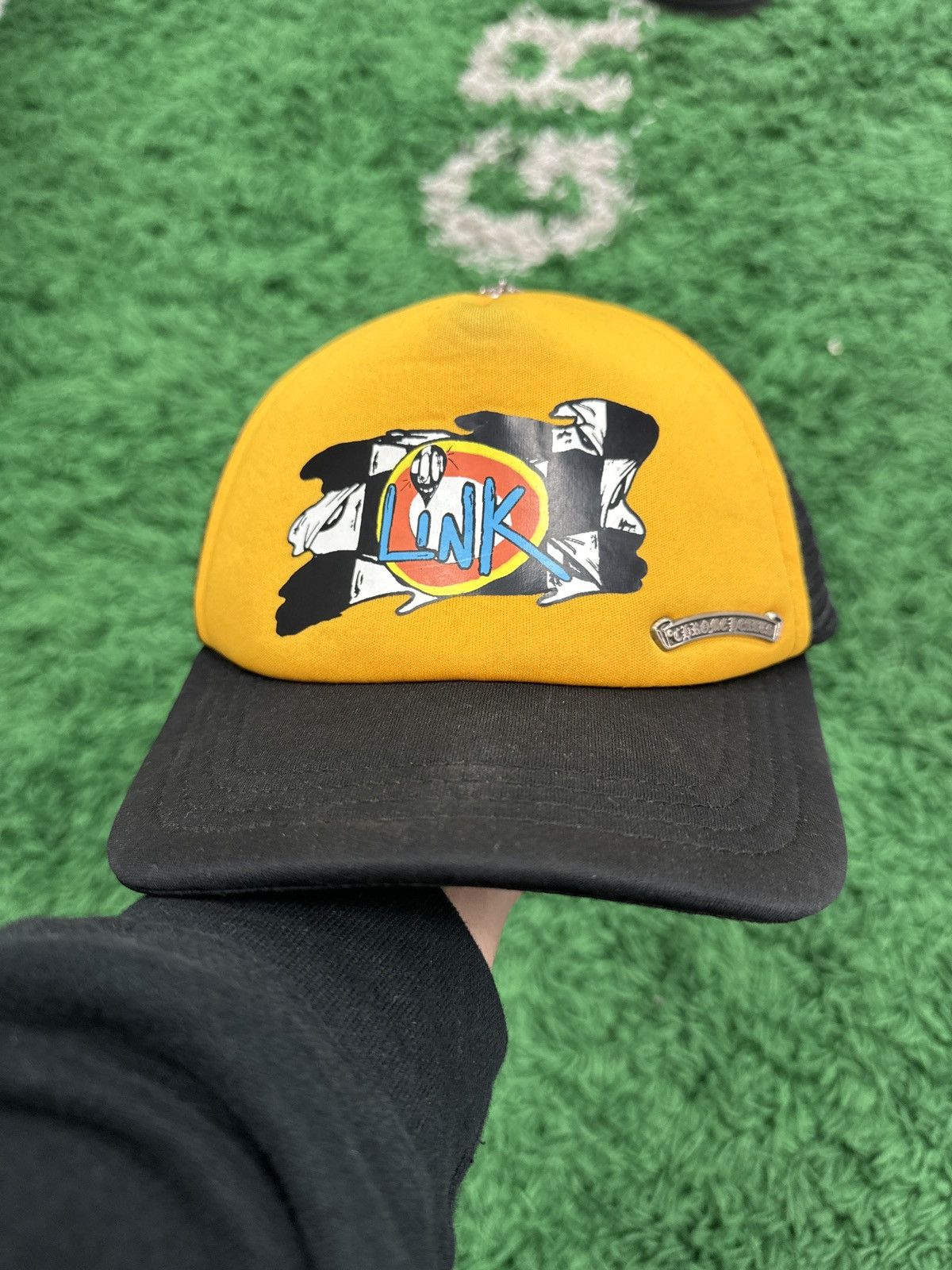 image of Chrome Hearts Link Cap in Yellow, Men's