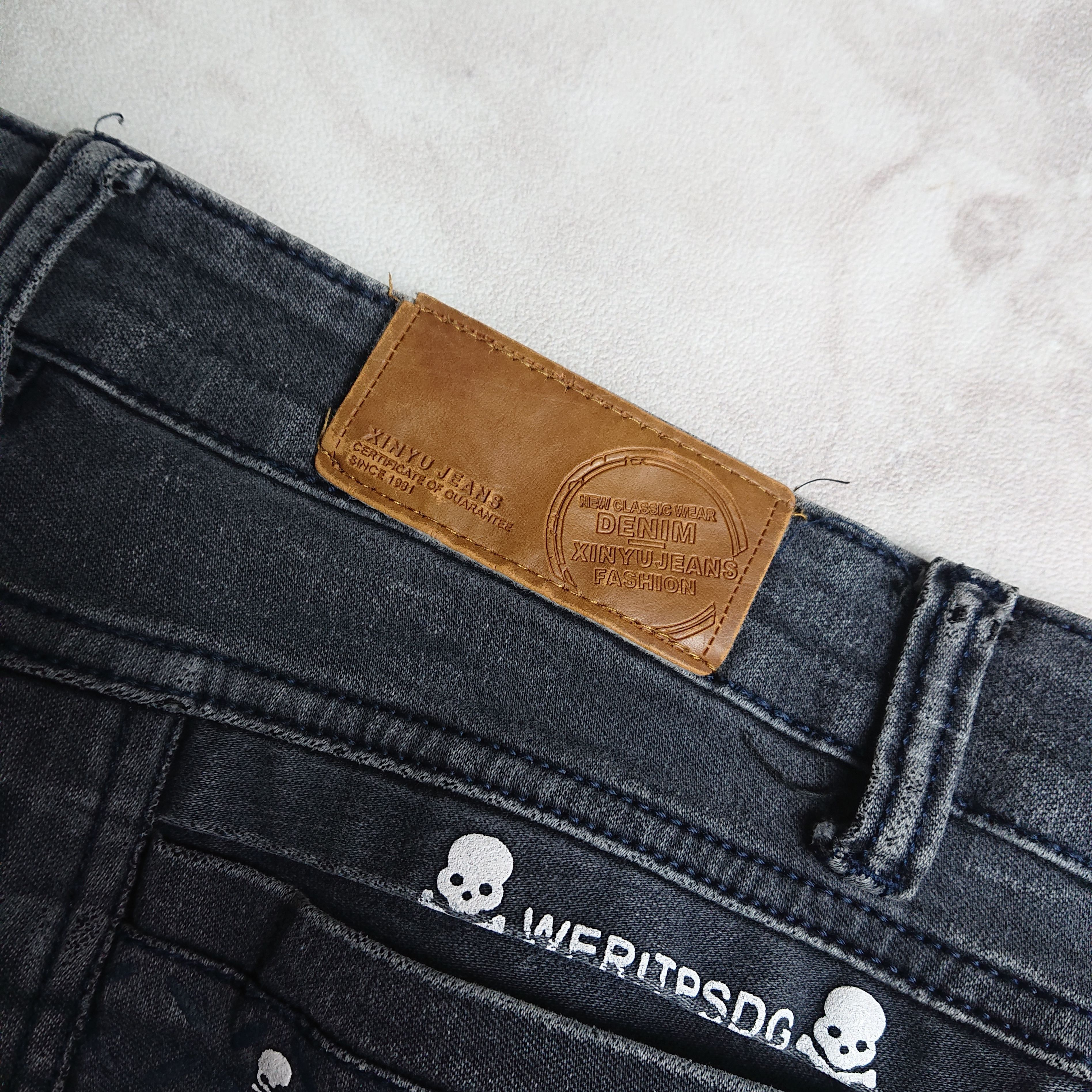 Japanese Brand × Vintage Xinyu Stretch Skull Jeans Size US 33 - 7 Thumbnail