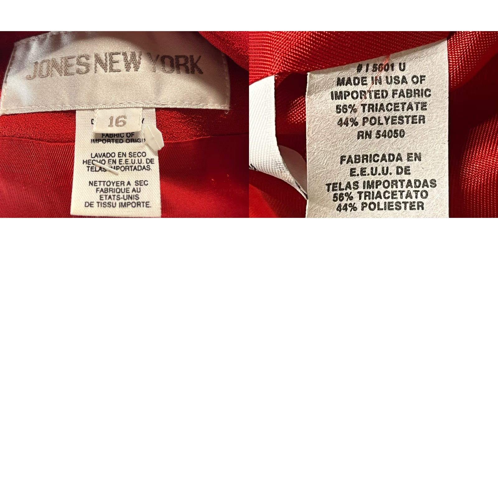 Jones New York VINTAGE Jones New York Dress Womens Size 16 Red Double Breasted Knee Length Long Sleeve Made USA Career Size XXL / US 16-18 / IT 52-54 - 8 Thumbnail