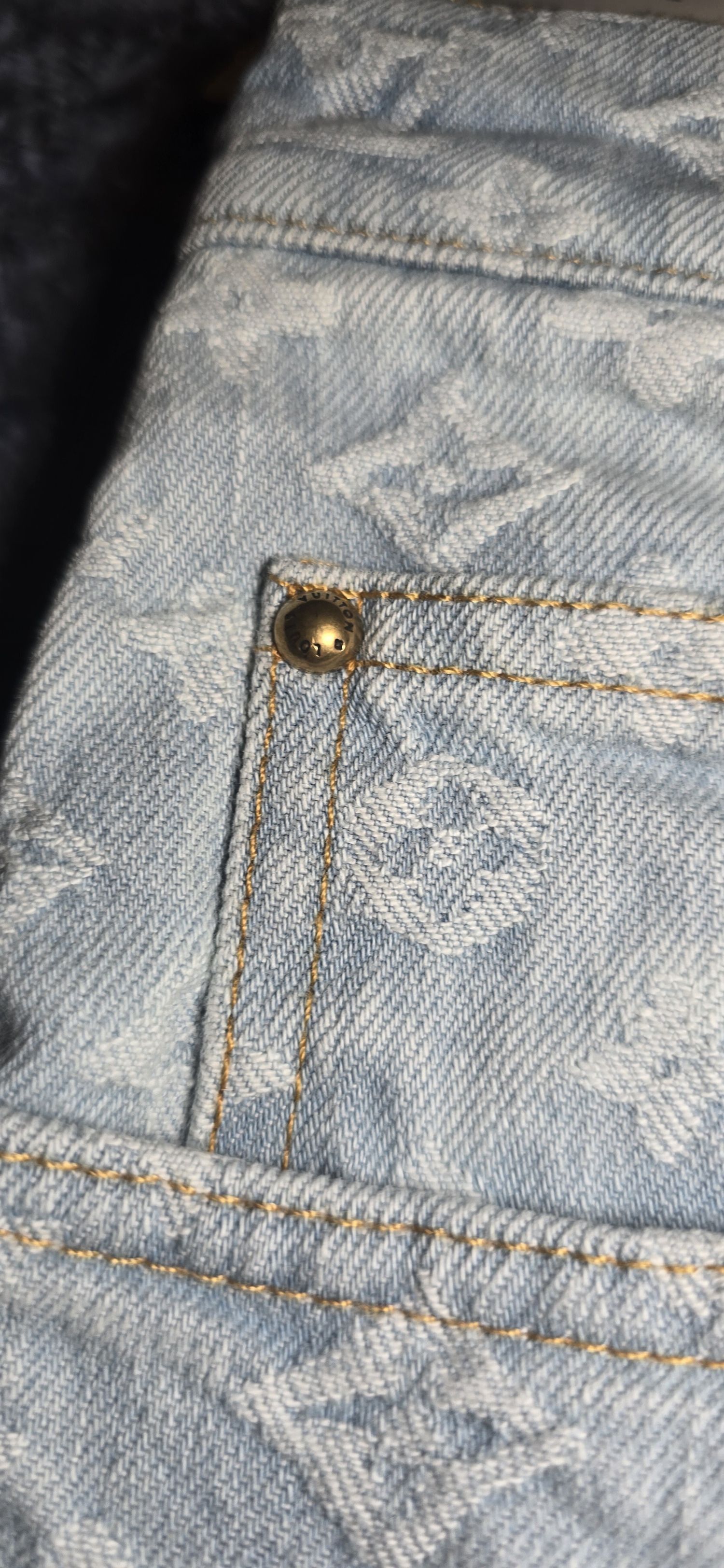 Louis Vuitton × Tyler The Creator Monogram Denim Jeans Size US 36 / EU 52 - 12 Thumbnail