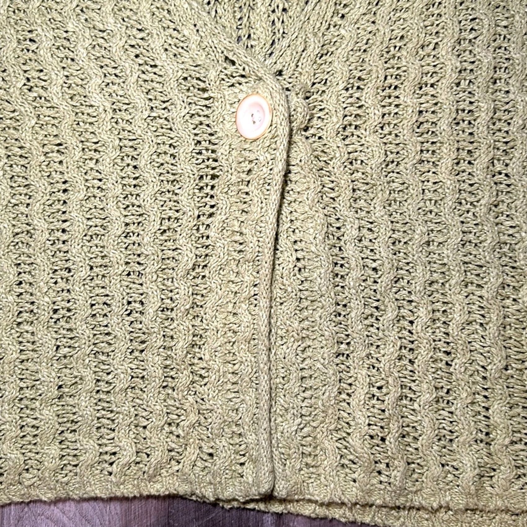J. Jill J. Jill Knit Single Button Cardigan Sweater Large Women Green Cardigan Sweater L Womens Size L / US 10 / IT 46 - 4 Thumbnail