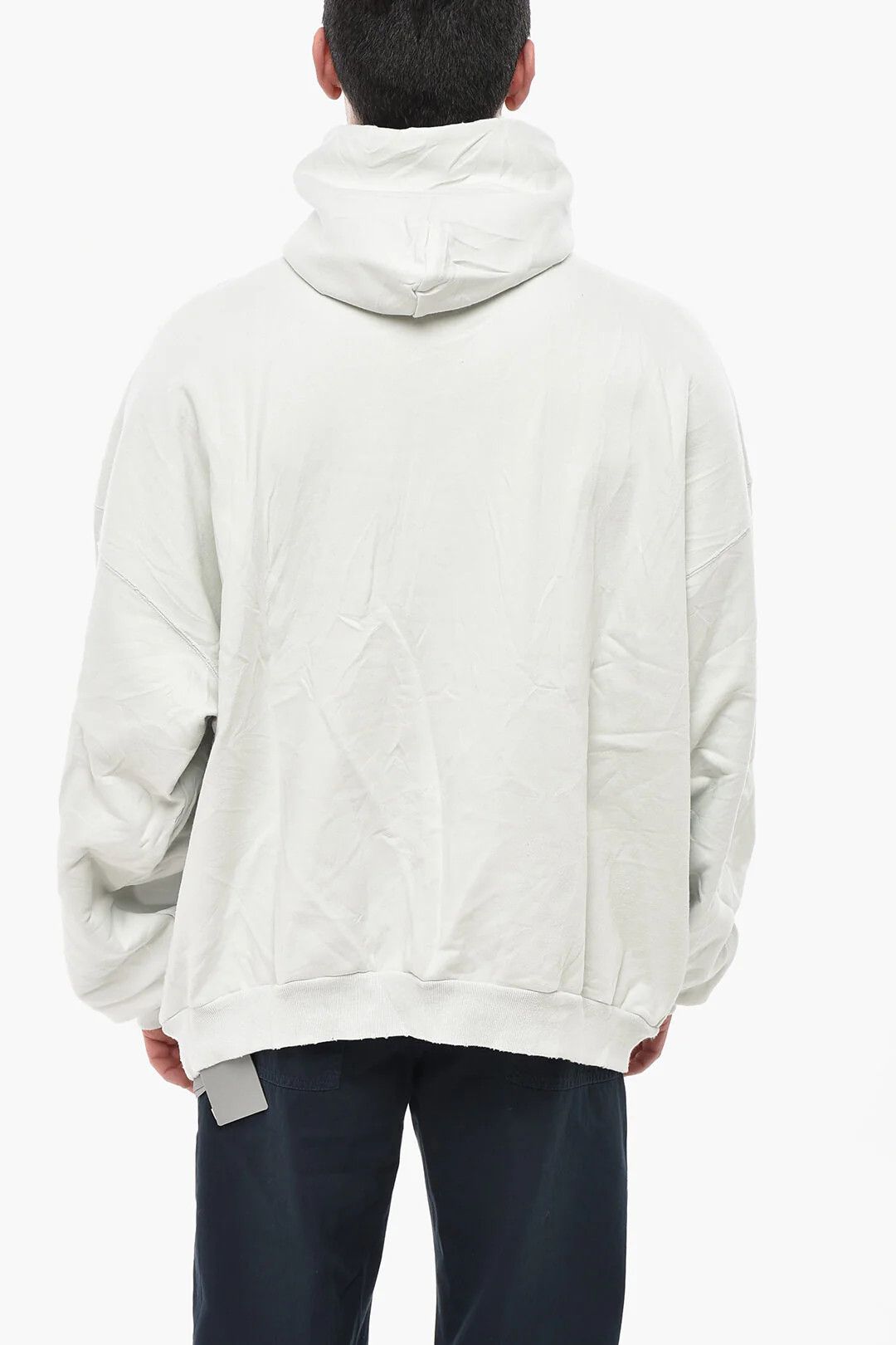 Balenciaga og1mm0426 Cotton Vintage-Effect Hoodie in Grey Size US S / EU 44-46 / 1 - 4 Thumbnail
