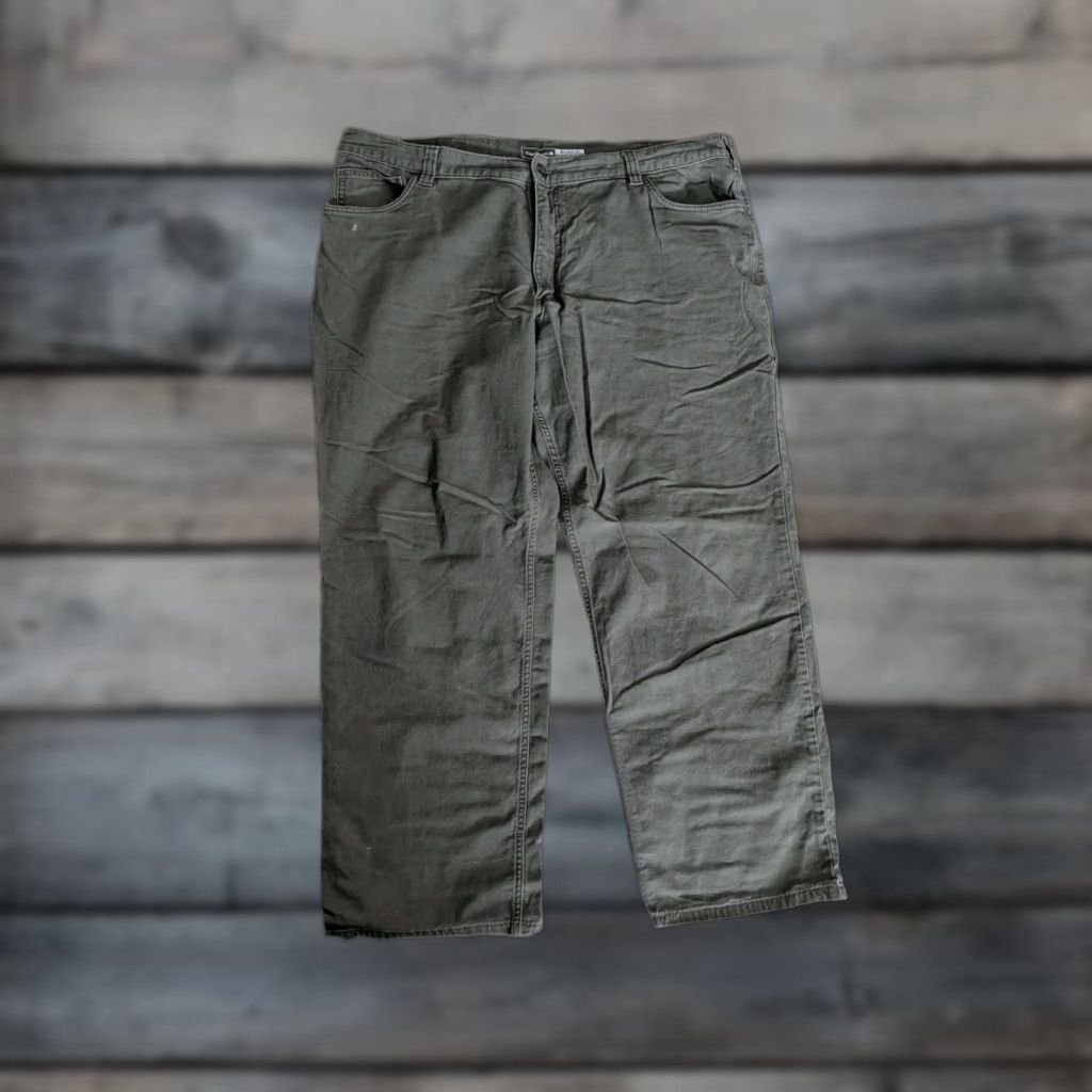 Carhartt Carhartt Men Pants Rugged Flex Relaxed Fit Canvas Work BN2517-M Green 42x30 5-Pocket Zipper Button Straight Leg Workwear Casual Travel Vintage No Size US 42 / EU 58 - 1 Thumbnail