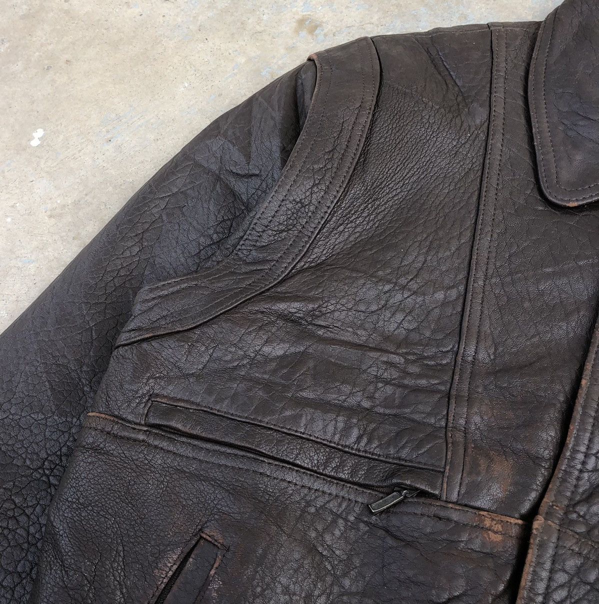Japanese Brand Vintage Man Mirage Sheepskin Bomber Jacket Size US L / EU 52-54 / 3 - 3 Thumbnail