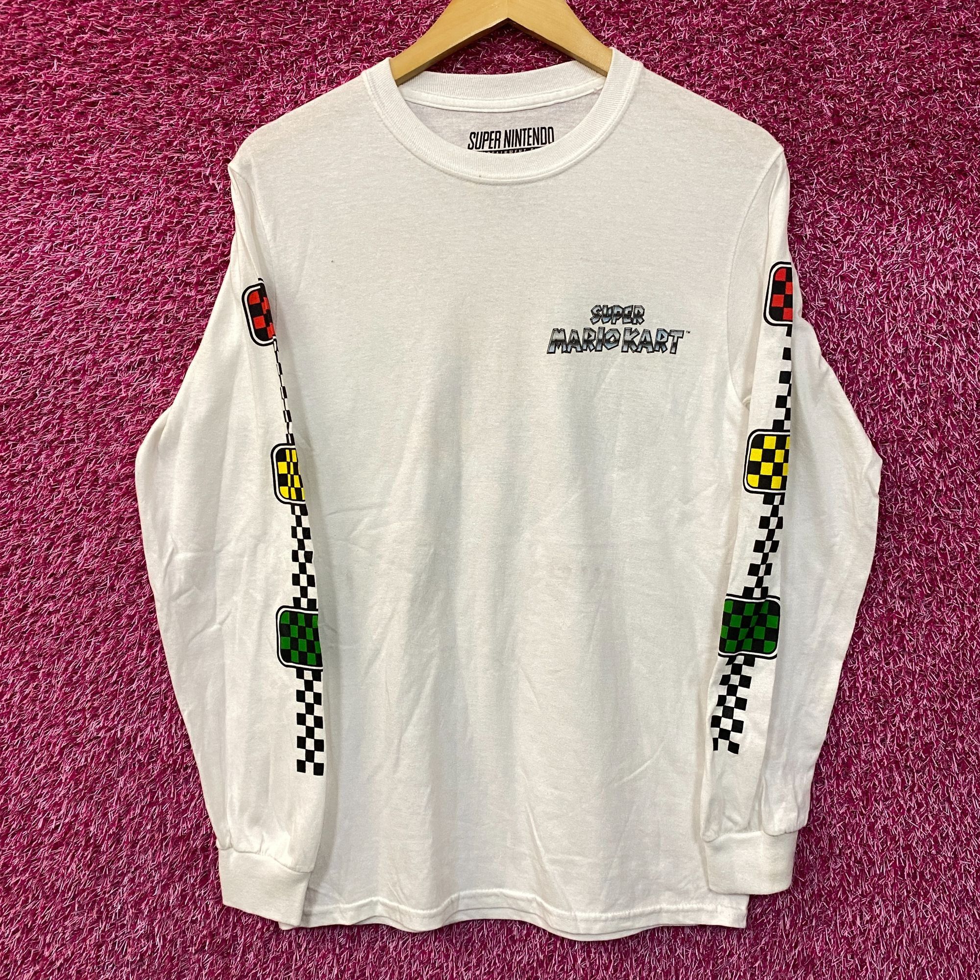 Nintendo Super Nintendo Super Mario Kart Retro Game Long Sleeve T-Shi Size US S / EU 44-46 / 1 - 2 Thumbnail