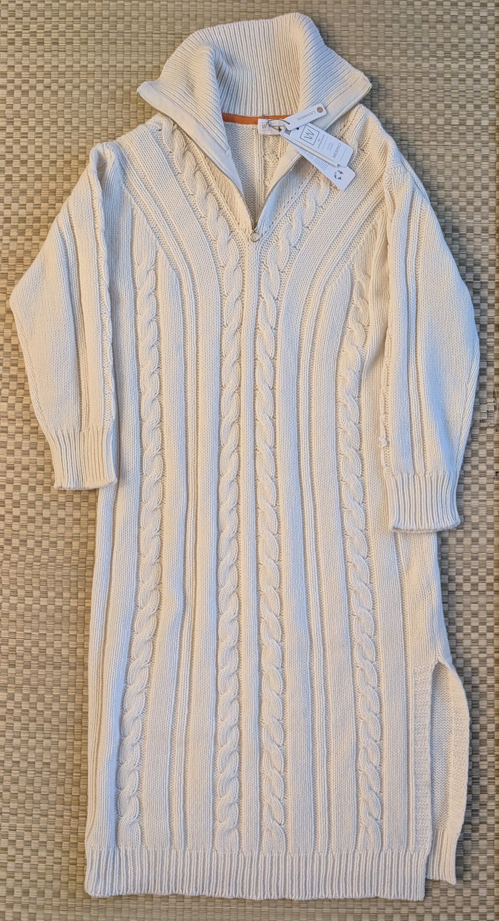 Designer NWT We Norwegians Trysil Cable Knit Wool Cashmere Cardigan Size S / US 4 / IT 40 - 1 Thumbnail