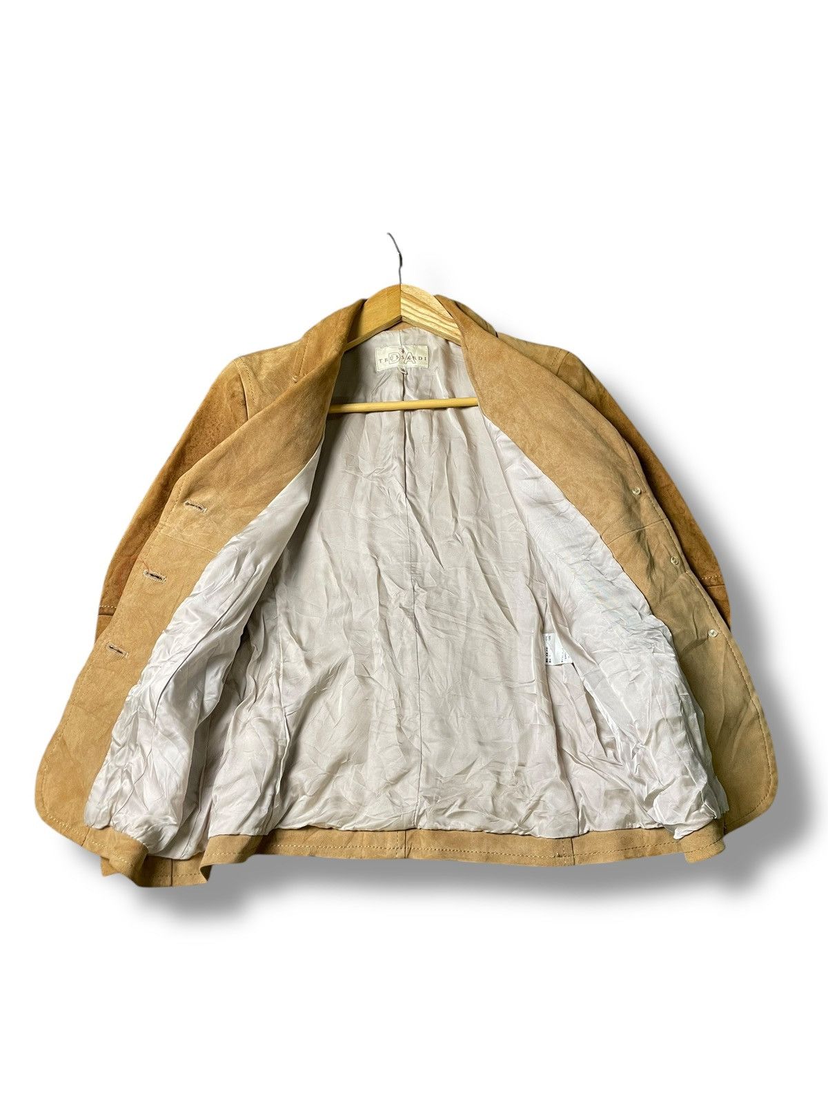 Trussardi × Vintage Trussardi Leather Suede Jacket (54) Size US XXS / EU 40 - 2 Thumbnail