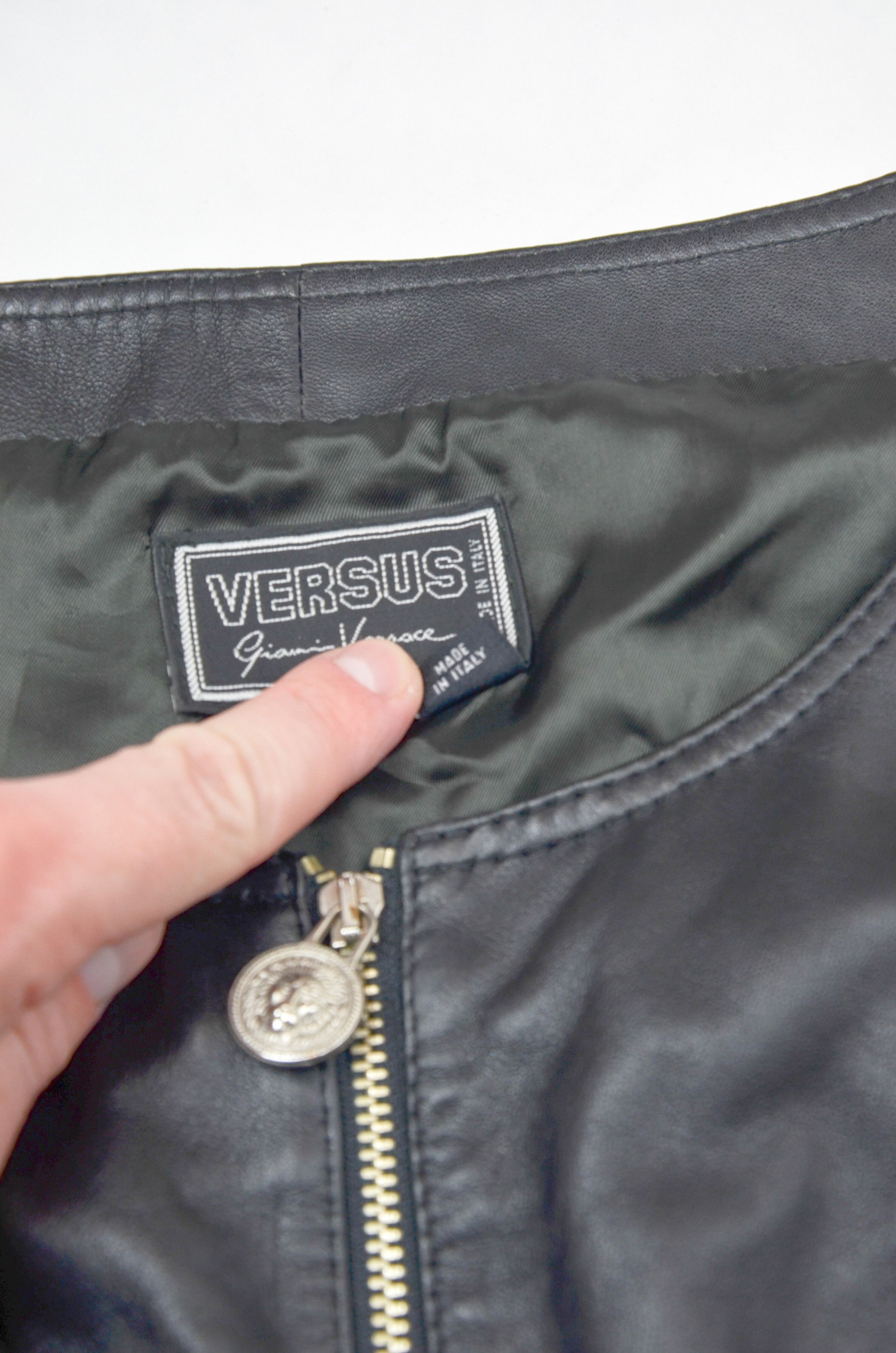 Versace × Versus Versace VERSUS VERSACE Rare Leather Mini Dress - S Size S / US 4 / IT 40 - 10 Thumbnail
