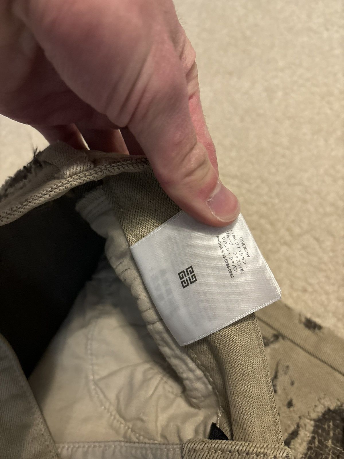 Givenchy Givenchy Distressed Camo Zipper Slim Fit Jeans Brown Beige Size US 30 / EU 46 - 11 Thumbnail