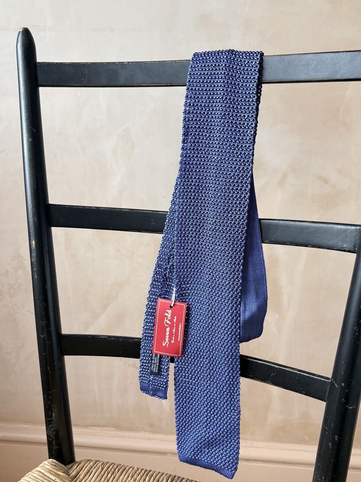 Vintage Vintage Italian Brand SevenFold Handmade Silk Tie Size ONE SIZE - 1 Thumbnail
