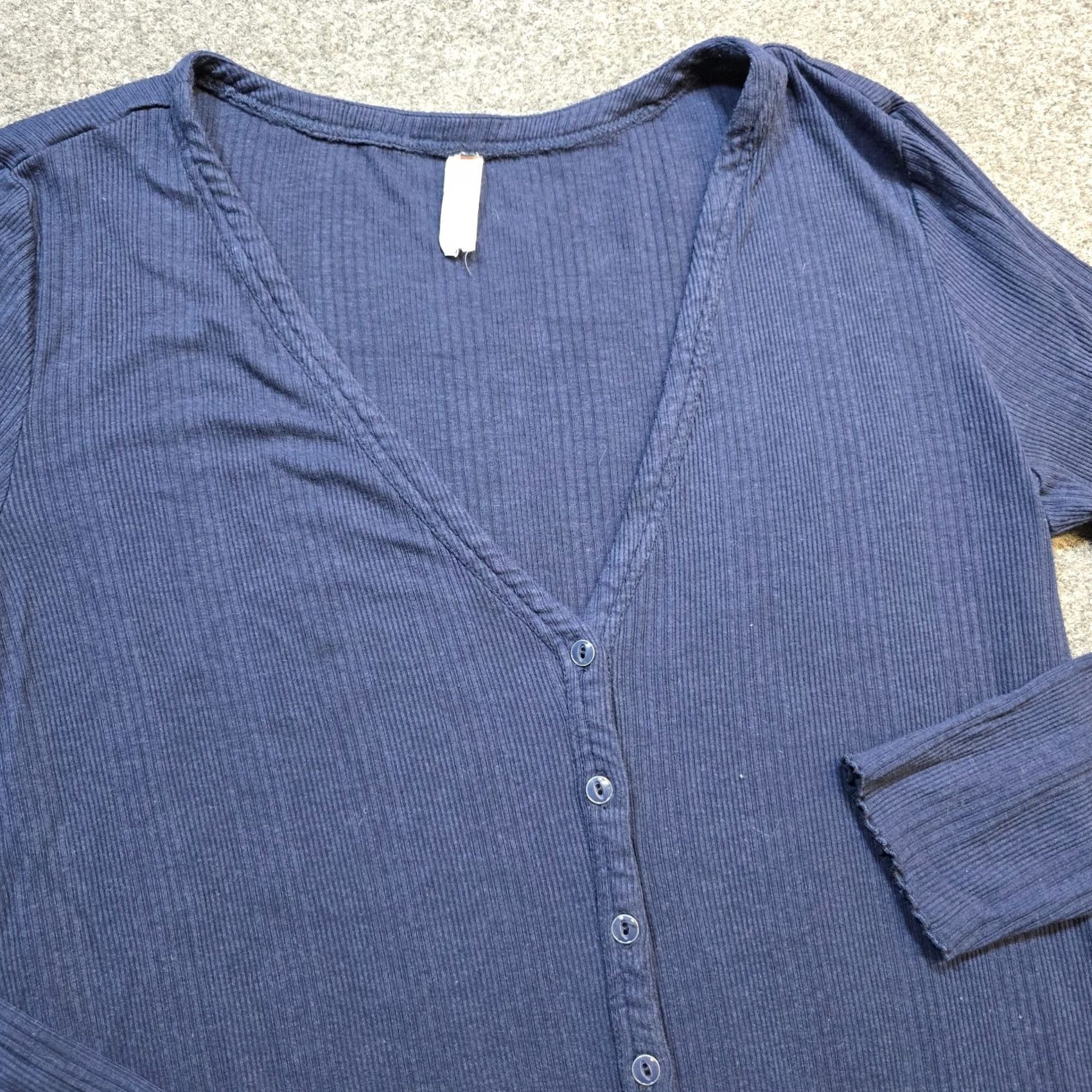 Vintage Daily Practice Cardigan Womens M Blue Ribbed Duster Long Button Casual Sweater Cardigan Womens Dressy Knit Clothing Menus? Size M / US 6-8 / IT 42-44 - 2 Thumbnail