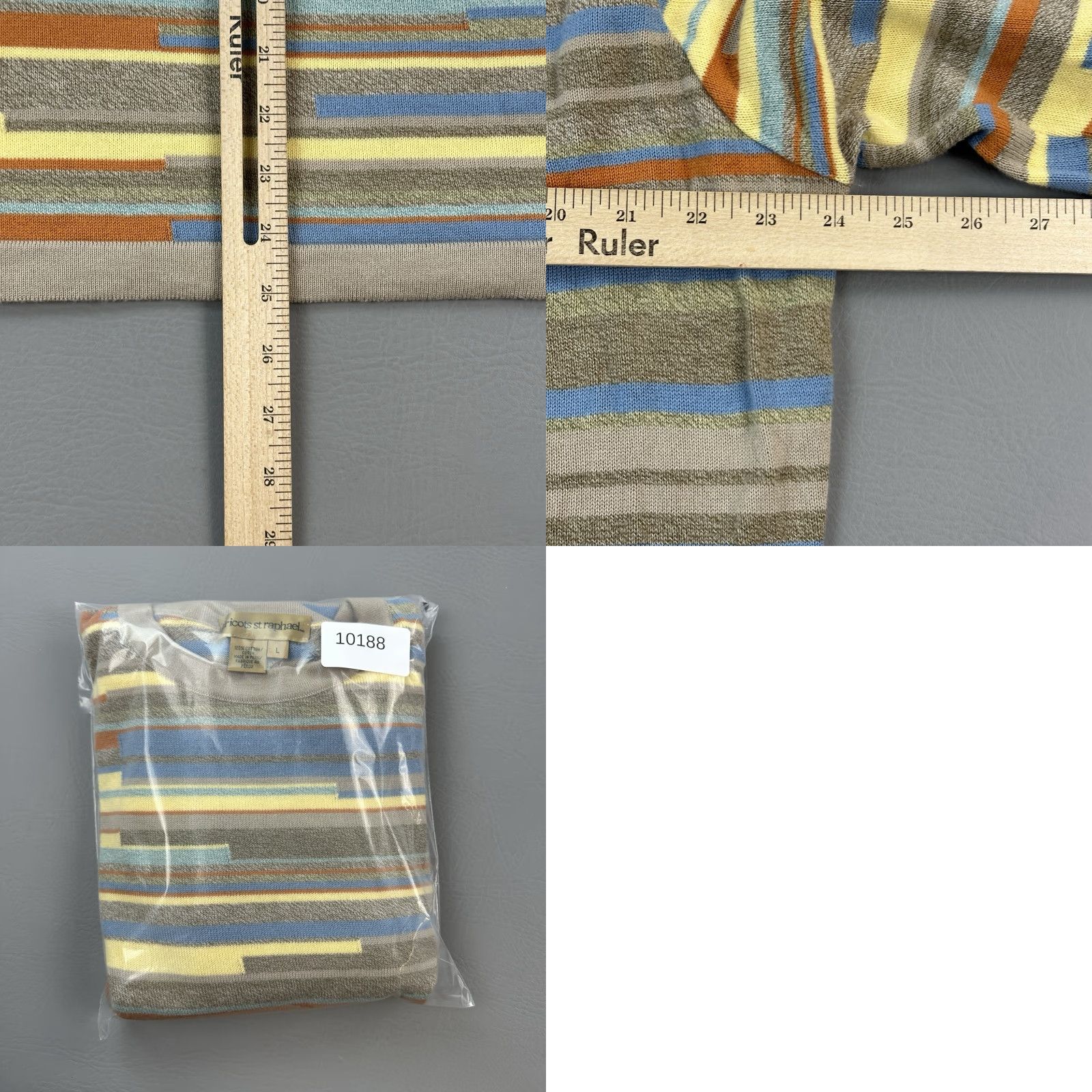 Vintage VINTAGE Tricots St Raphael Sweater Mens Large Striped Knit Pullover Boxy 90s Size US L / EU 52-54 / 3 - 8 Thumbnail