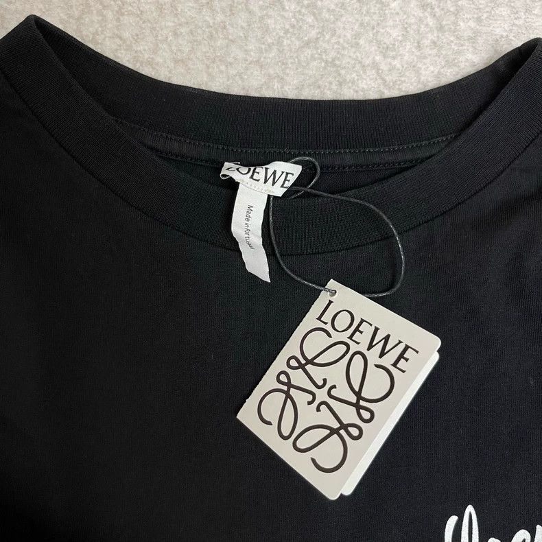 Loewe LOEWE Black short sleeve T-shirt with large bird print log Size S / US 4 / IT 40 - 3 Thumbnail