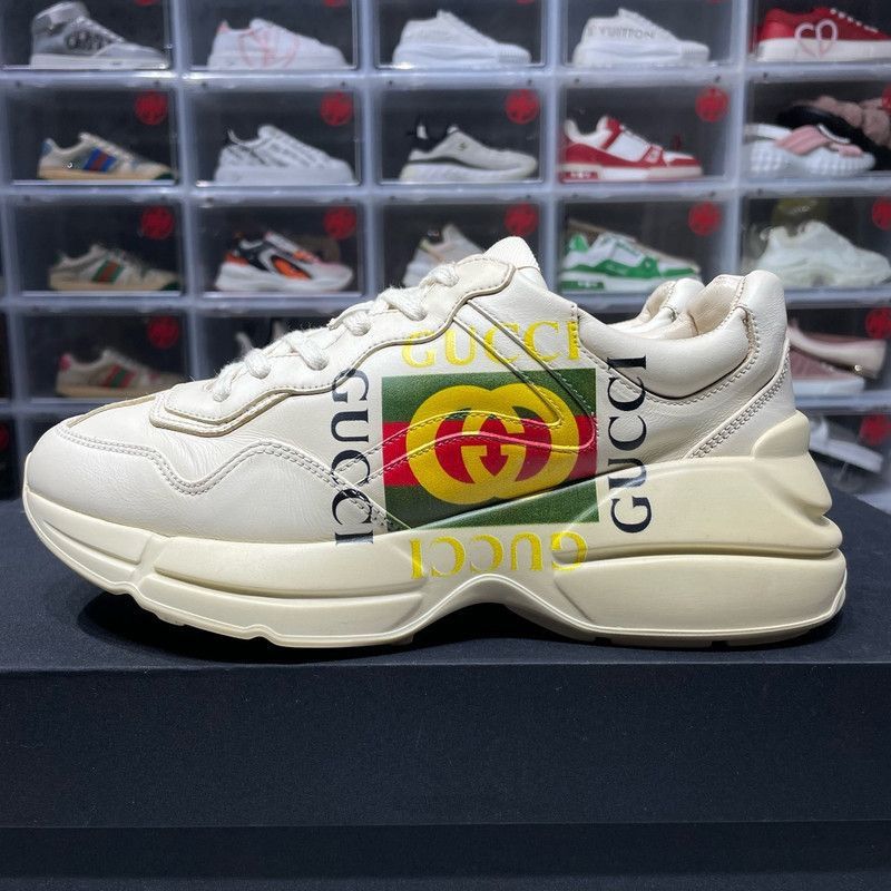 Gucci Gucci Rhyton Classic Logo Low-Top Sneakers for Men - Size US 8.5 / EU 41-42 - 5 Thumbnail