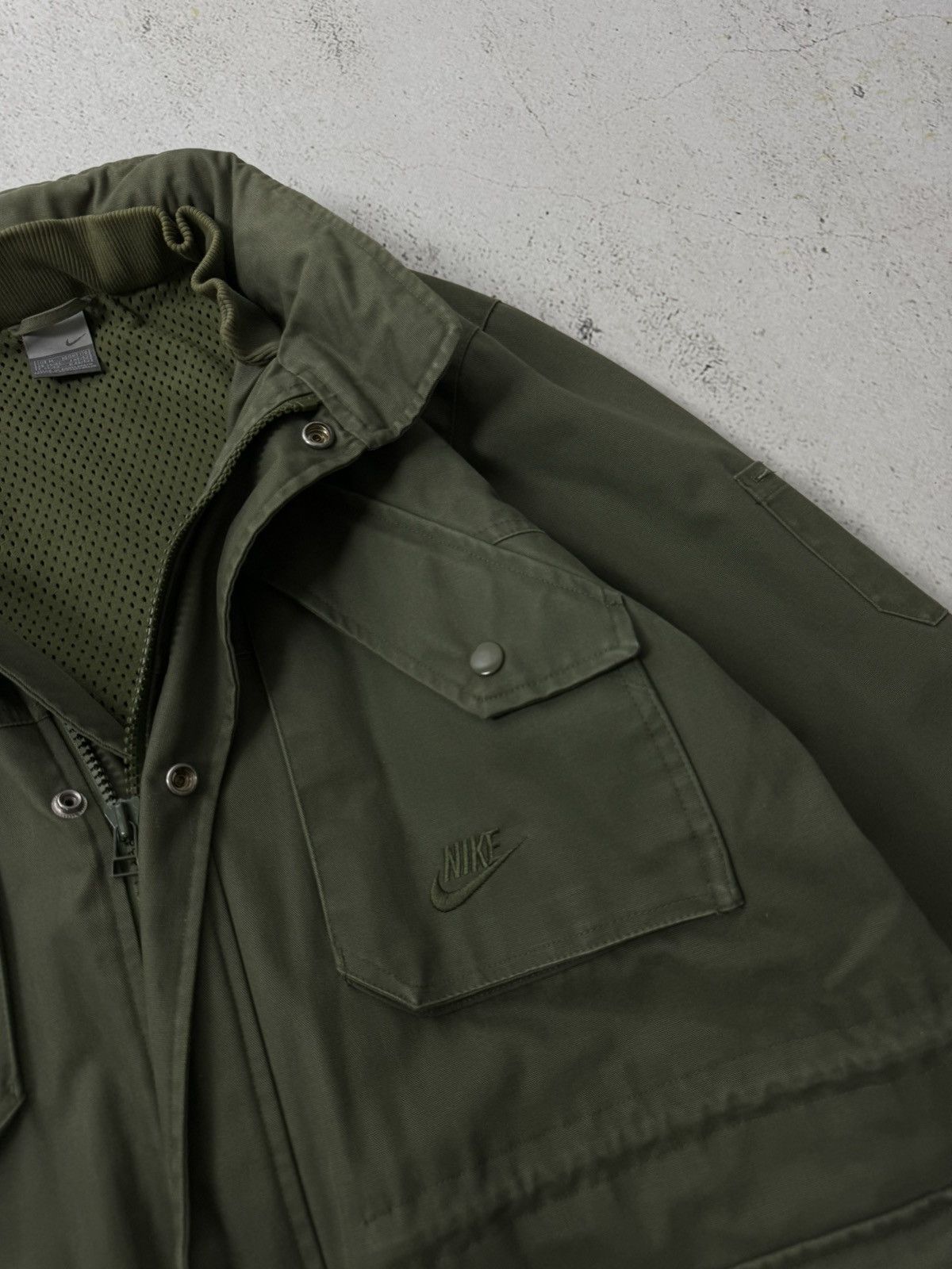 Nike × Vintage Nike Vintage Military Khaki Jacket Size US M / EU 48-50 / 2 - 8 Thumbnail
