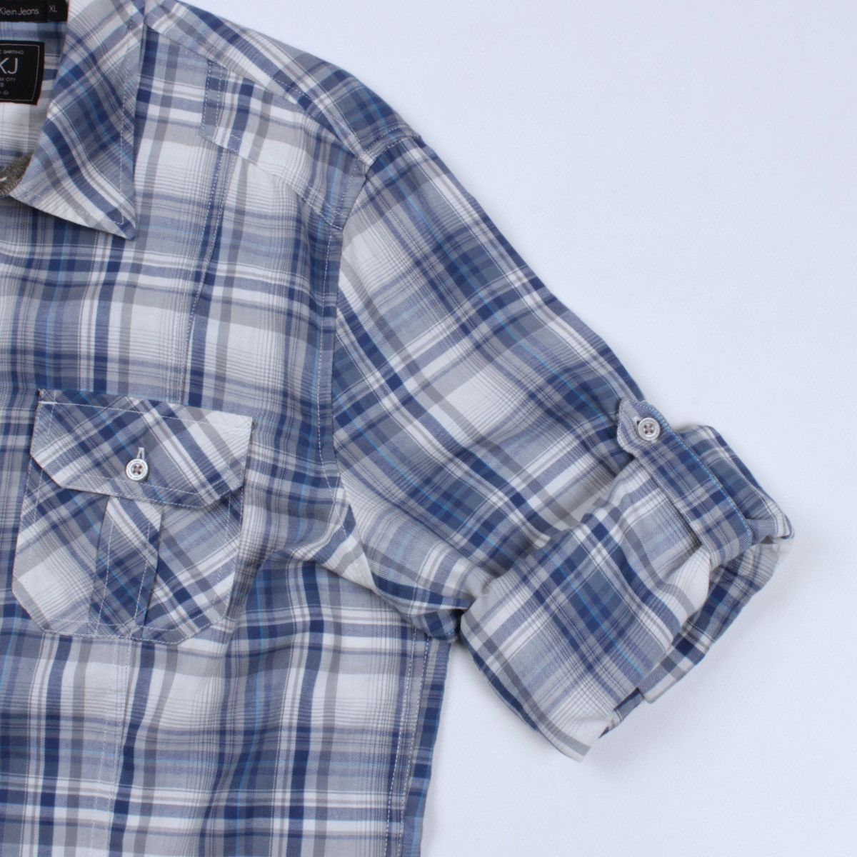 Calvin Klein × Designer CKJ Calvin Klein Jeans Lightweight Long Sleeve Plaid Shirt Size US XL / EU 56 / 4 - 9 Thumbnail