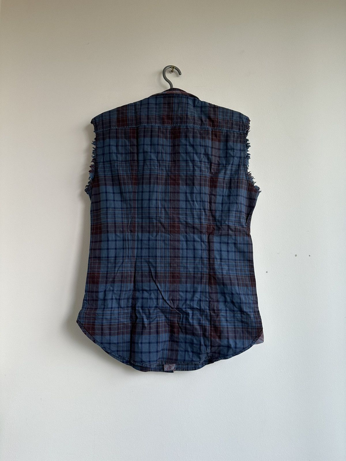 Dolce & Gabbana VTG Dolce & Gabbana Sleeveless Western Plaid Shirt Size 48 Size US M / EU 48-50 / 2 - 2 Thumbnail