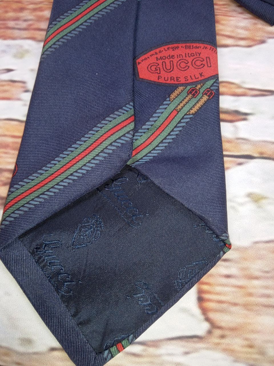 Gucci Vintage Gucci Silk Tie Made in Italy Size ONE SIZE - 3 Thumbnail