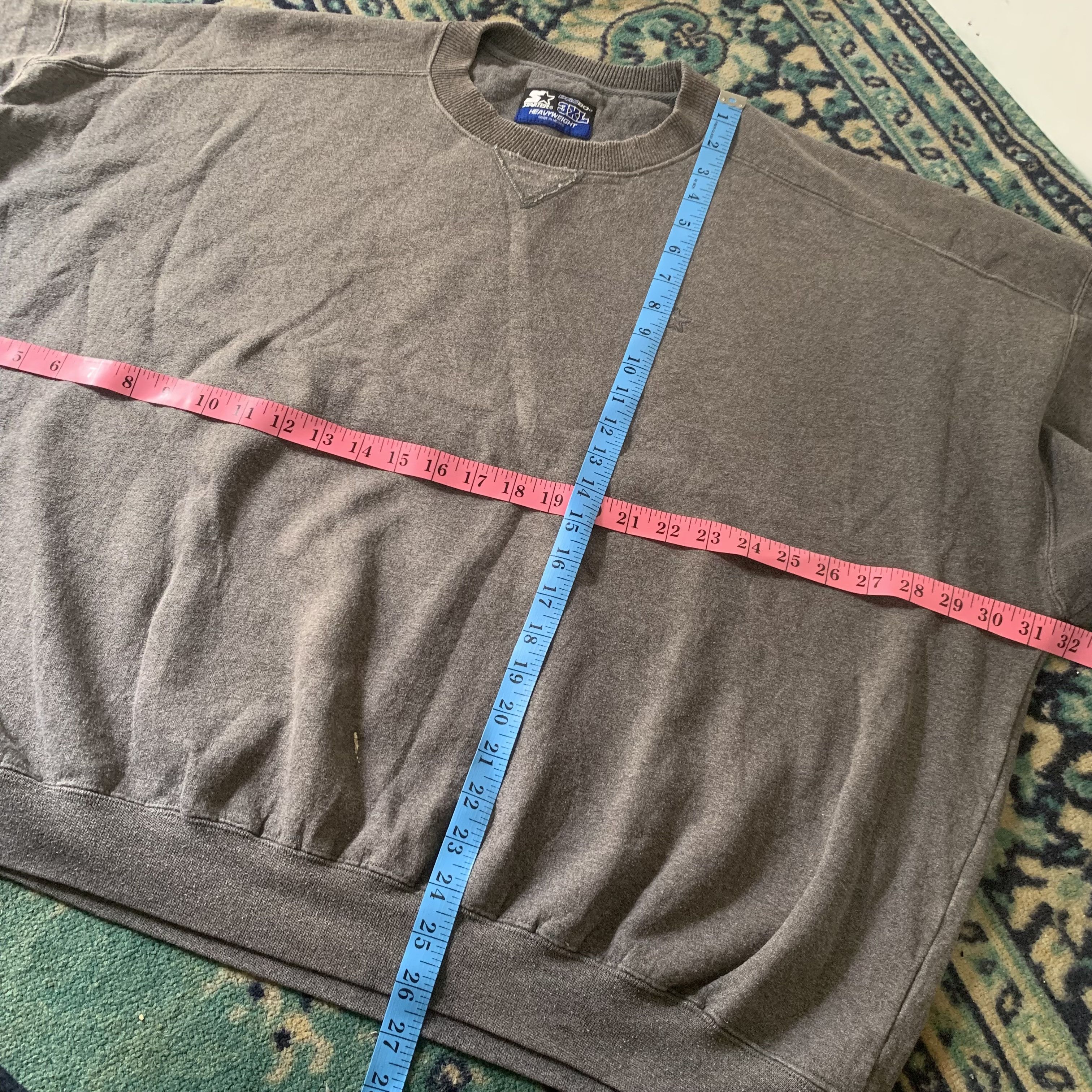 Starter Vintage Starter Oversize Sweatshirt Plain Simple Logo Size US XXL / EU 58 / 5 - 6 Thumbnail