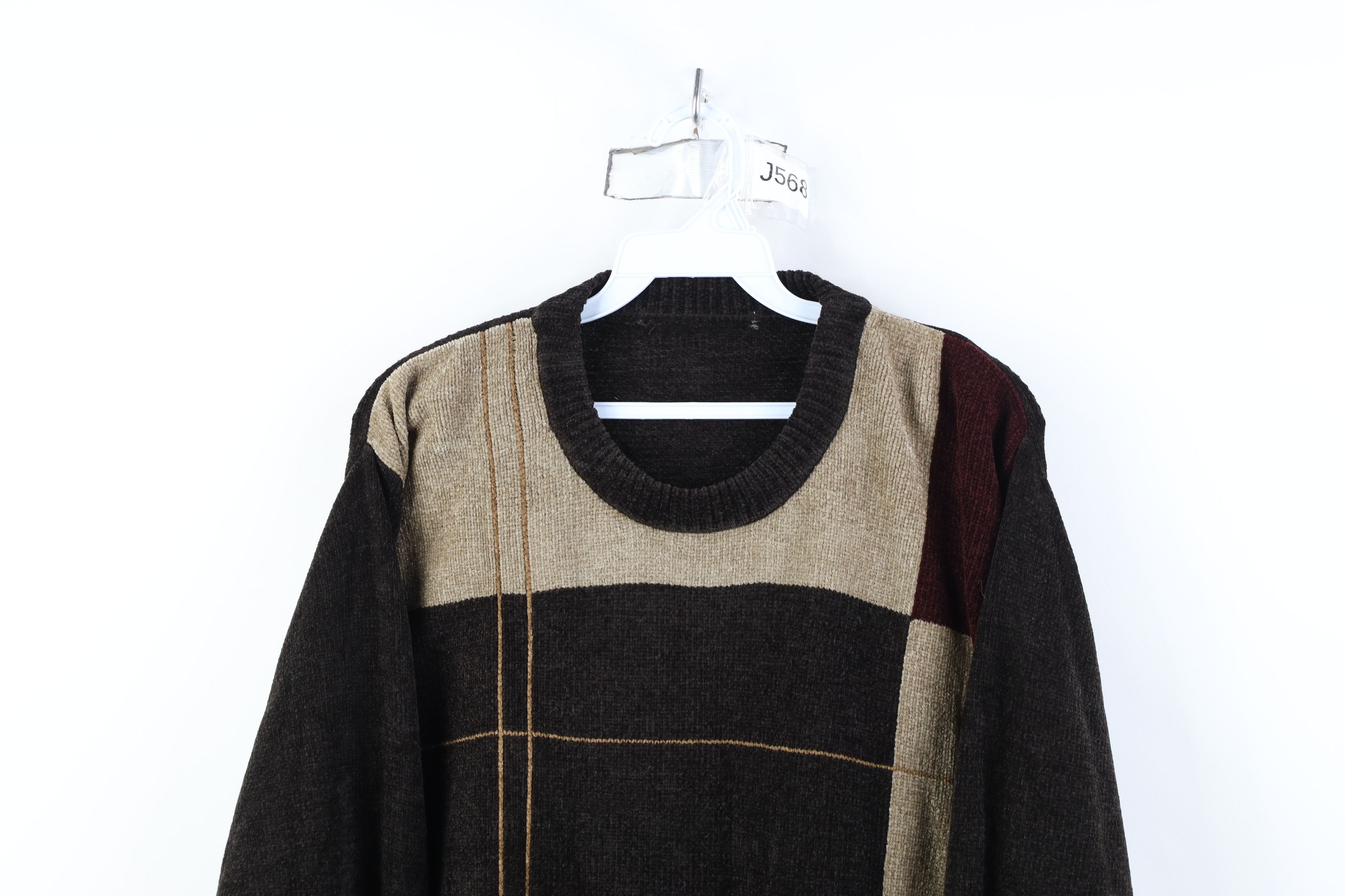 Vintage Vintage 90s Streetwear Fleece Crewneck Sweater Earth Tone Size US XL / EU 56 / 4 - 2 Thumbnail