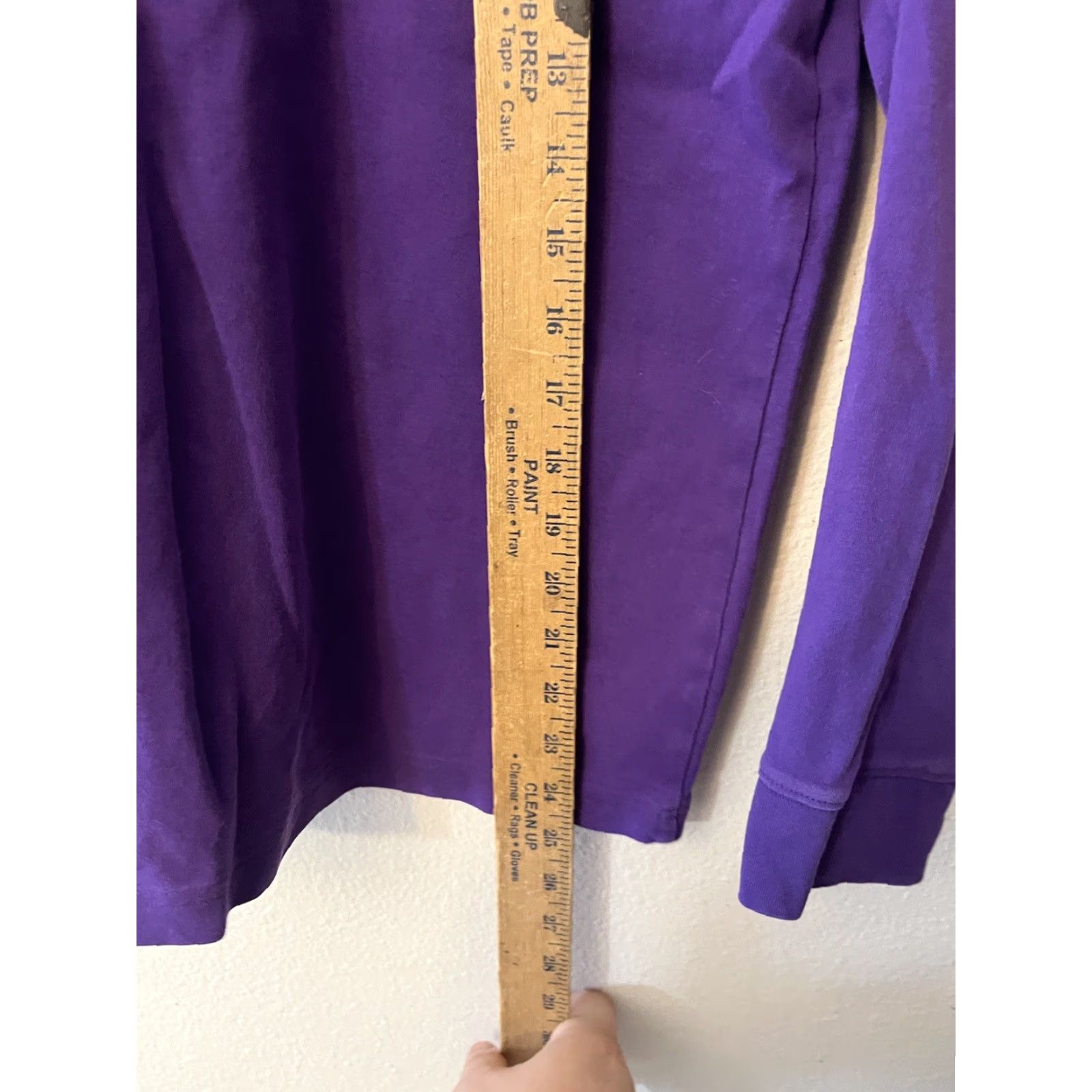 Lands' End Lands' End Shirt Womens Large Purple Mock Neck Long Sleeve Relaxed Fit Pullover Size L / US 10 / IT 46 - 4 Thumbnail