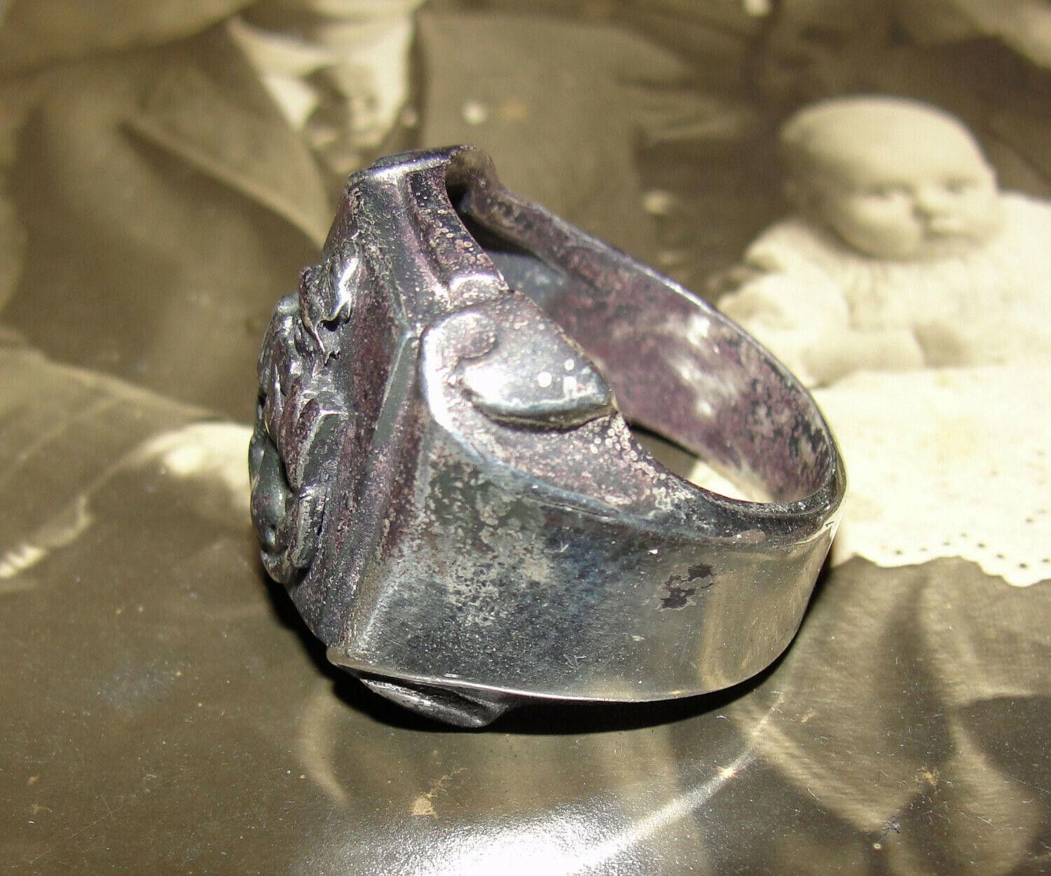 Designer Sterling World War II 2 United States Navy Ring Alberto Juan Size ONE SIZE - 5 Thumbnail