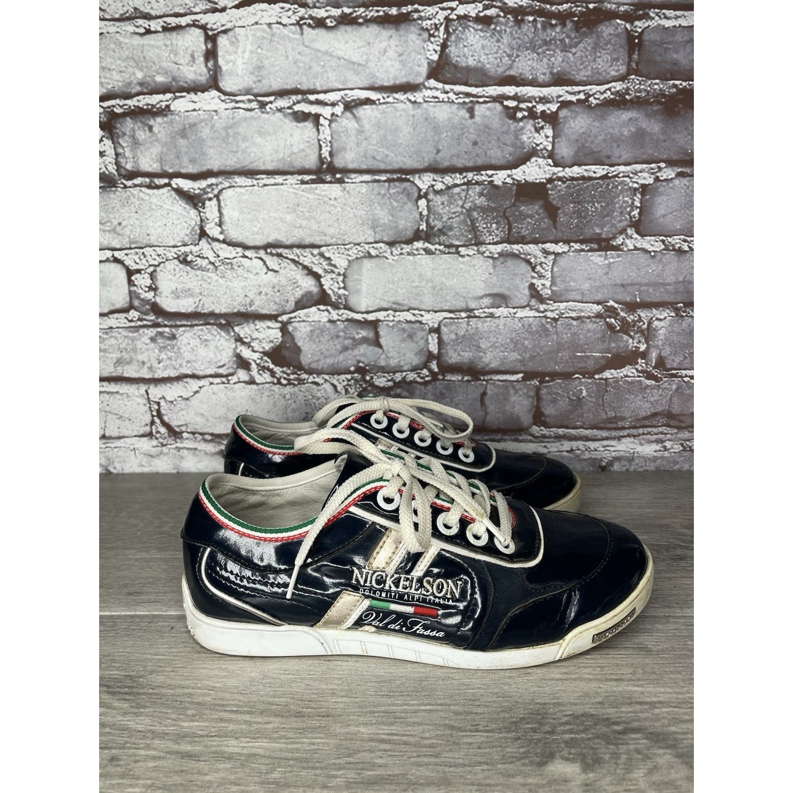 Studio Nicholson NICKELSON Fiera Blue Patent Leather Low Top Lace Sneakers Wo Size US 7.5 / IT 37.5 - 13 Thumbnail