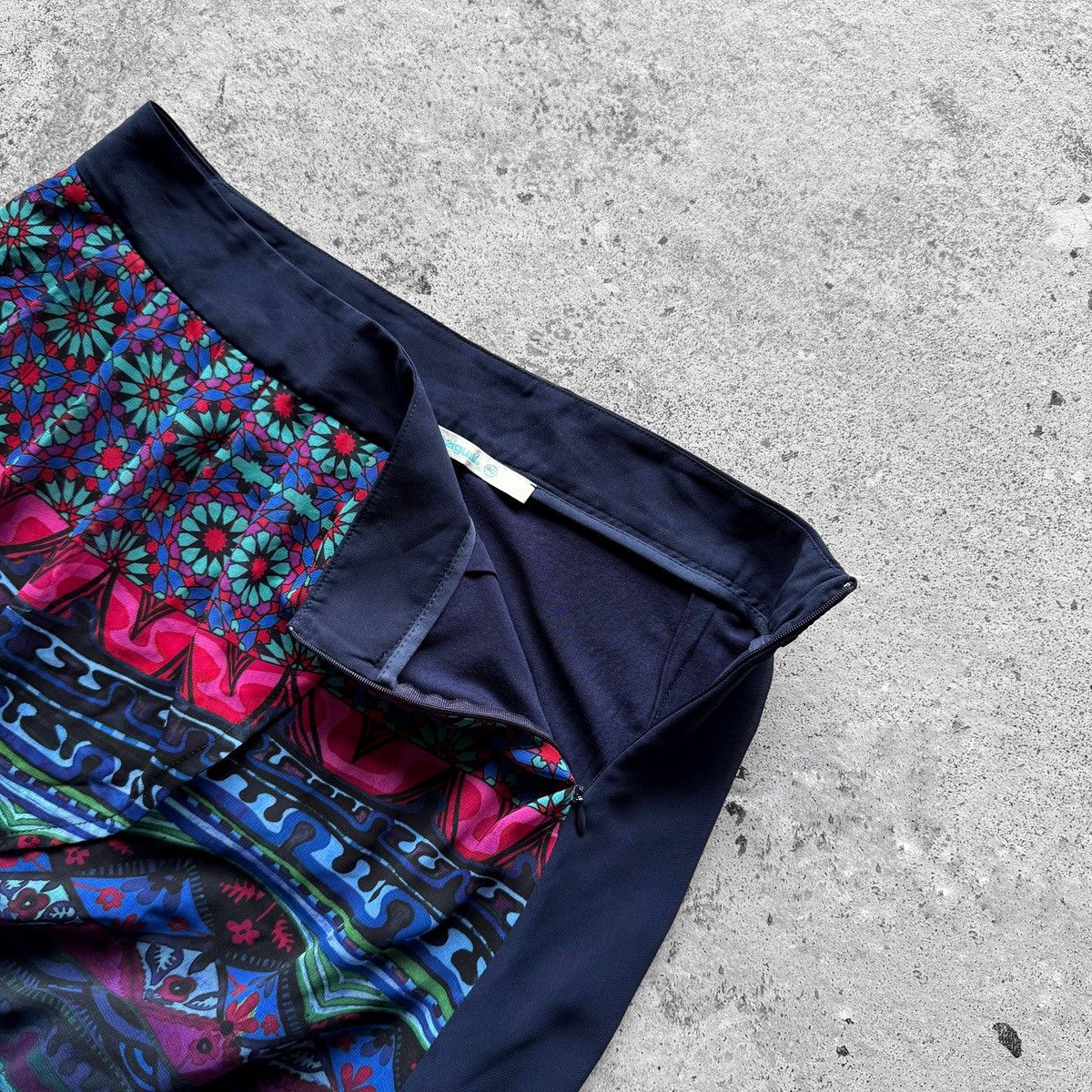 Designer × Desigual Desigual Womens Blue Layered Mini Skirt Zipper RRP $94 Size 28" / US 6 / IT 42 - 5 Thumbnail