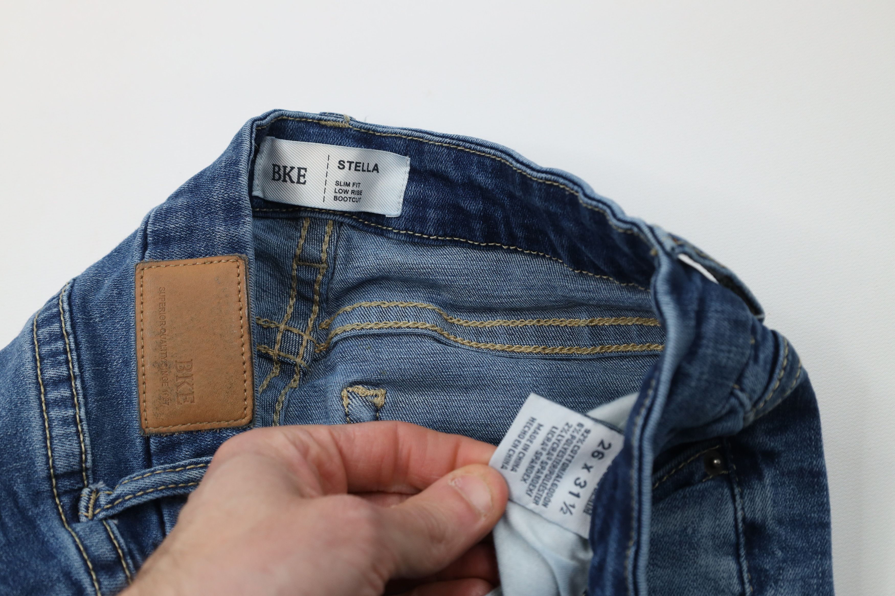 Vintage Buckle BKE Stitch Stretch Stella Slim Fit Bootcut Jeans Size 26" / US 2 / IT 38 - 9 Thumbnail