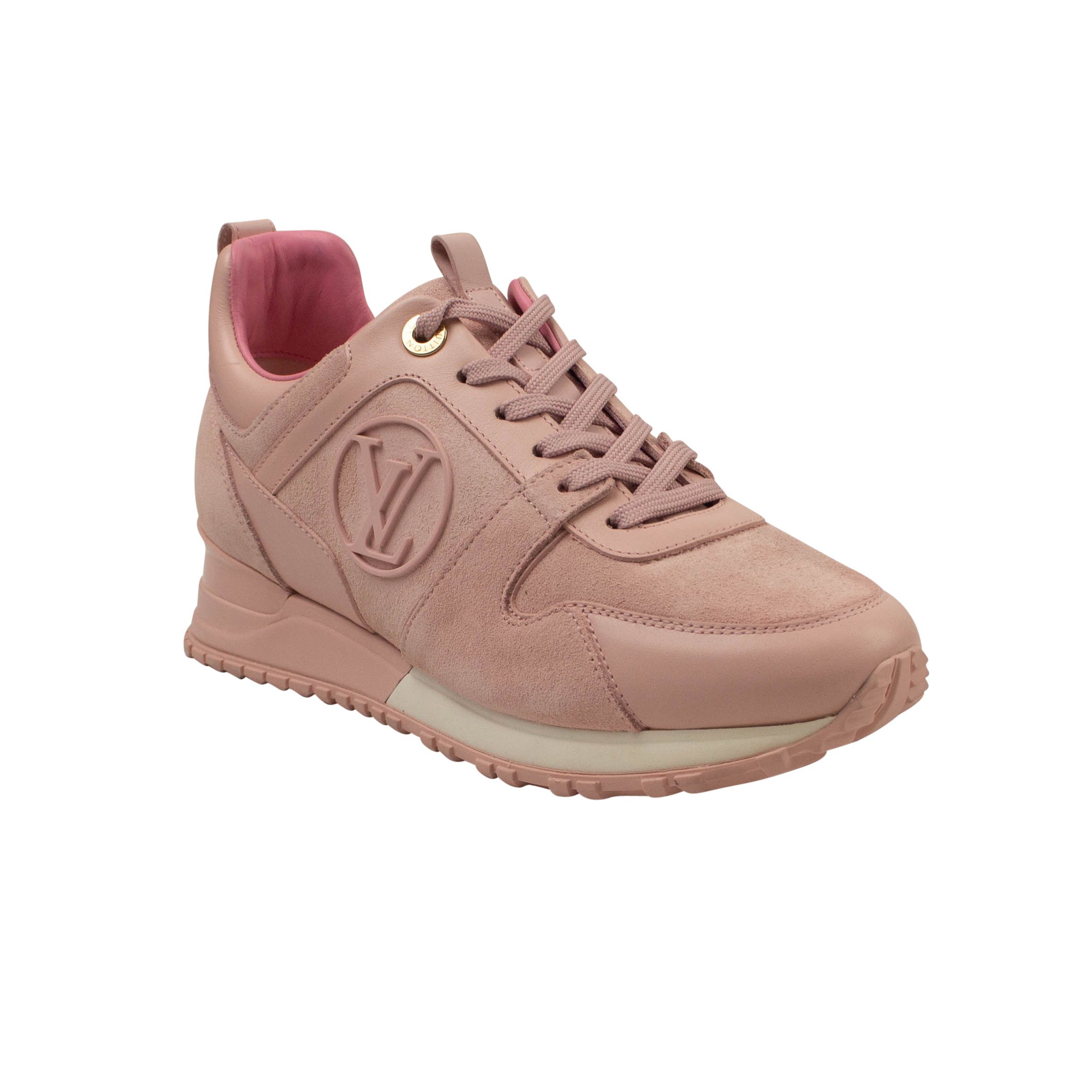 image of Louis Vuitton Pink Runaway Suede Sneakers Size 5.5/35.5, Women's