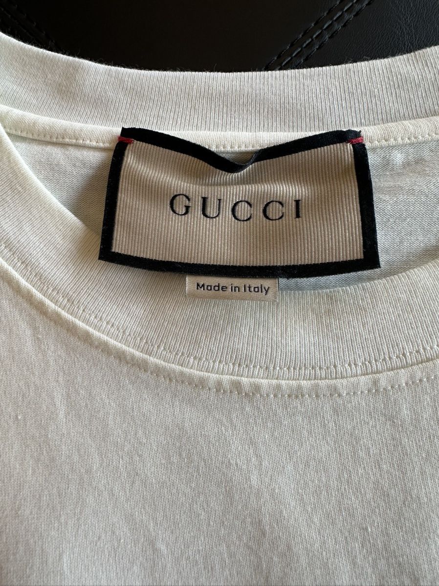 Gucci Gucci Blade Logo Tee Cream Size US XS / EU 42 / 0 - 2 Thumbnail