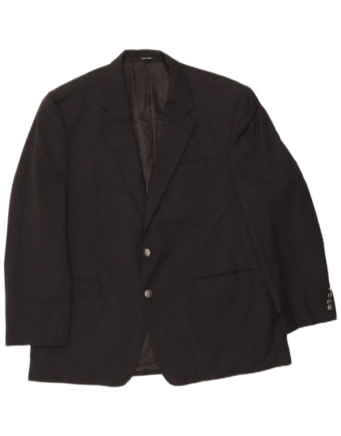 Ralph Lauren Mens 2 Button Blazer Jacket UK 46 2XL Black Wool Size US XL / EU 56 / 4 - 1 Thumbnail