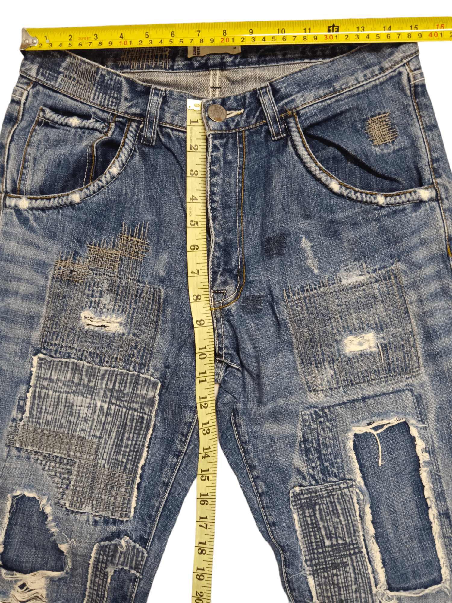 Global Work FYE🔥Global Work Patchwork Distressed Denim Size US 30 / EU 46 - 6 Thumbnail