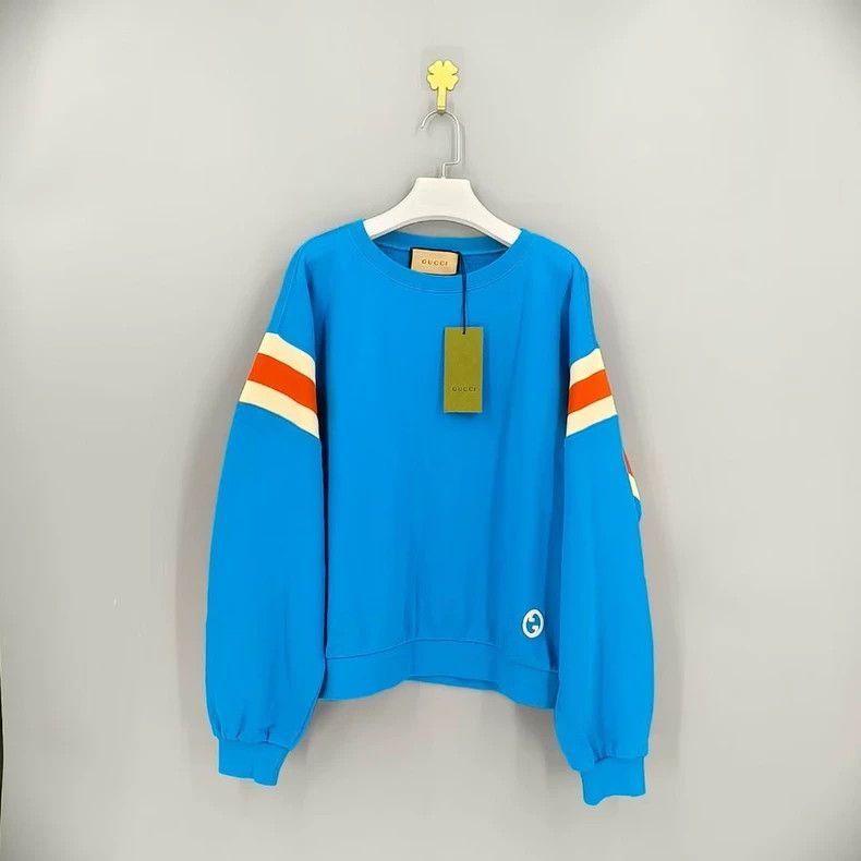Gucci Striped round-neck pullover long-sleeved sweatshirt