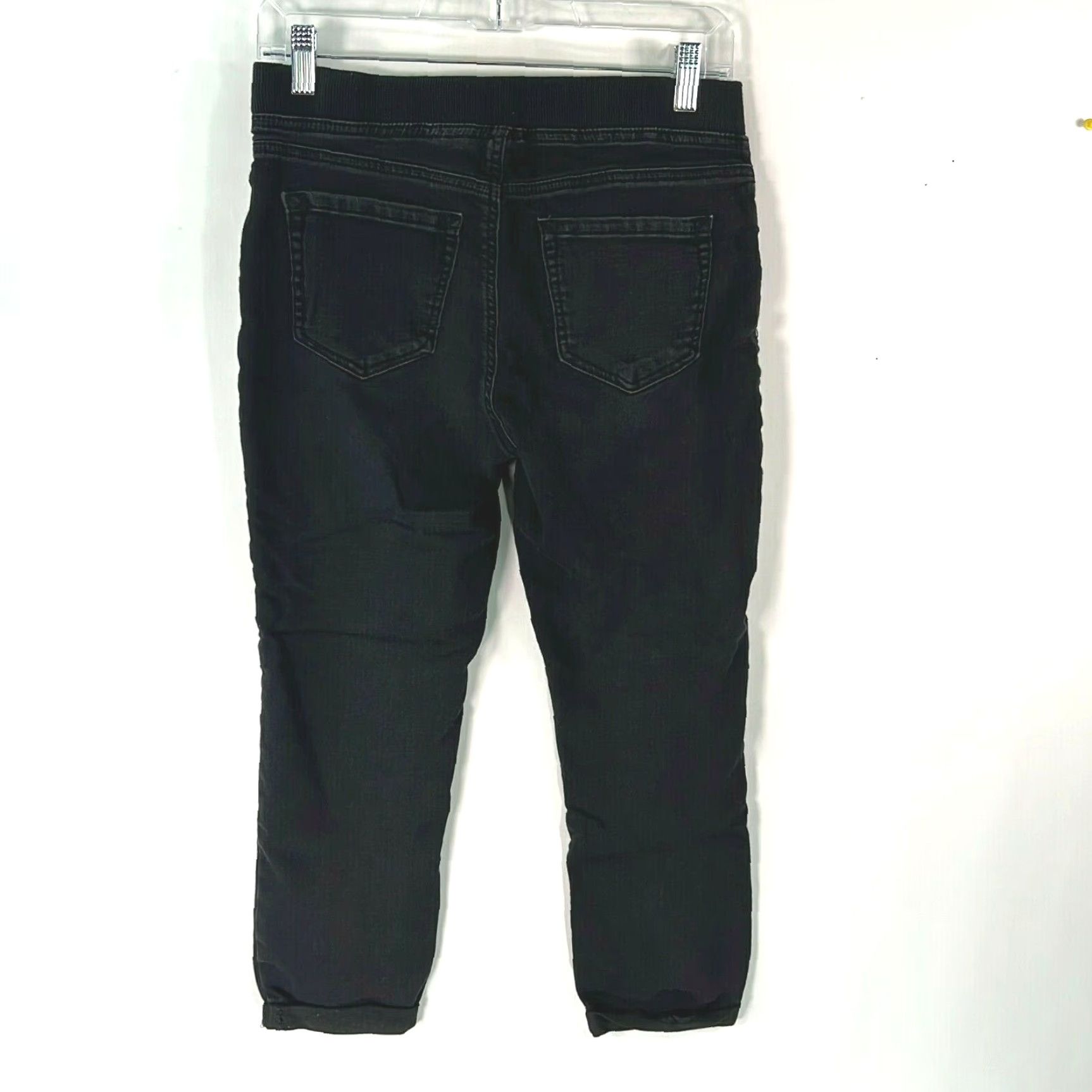 Vintage NO Boundaries NOBO Womens Black Low Rise Pull On Jeggings Jeans M 8-10 Size 32" / US 10 / IT 46 - 2 Thumbnail