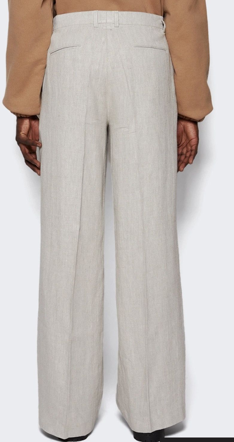 Misbhv Washed linen tailored trousers off white Size US 34 / EU 50 - 5 Thumbnail