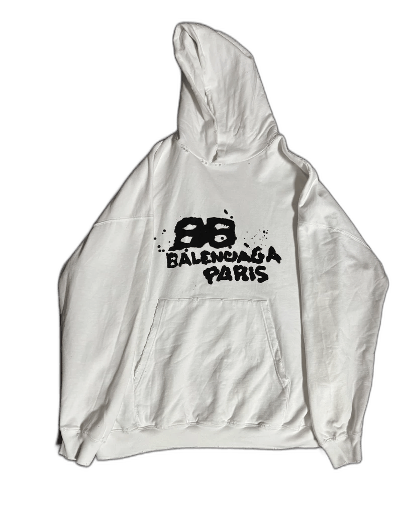 Balenciaga Balenciaga Painted Logo Hoodie OS Size-2505 Size US M / EU 48-50 / 2 - 1 Thumbnail