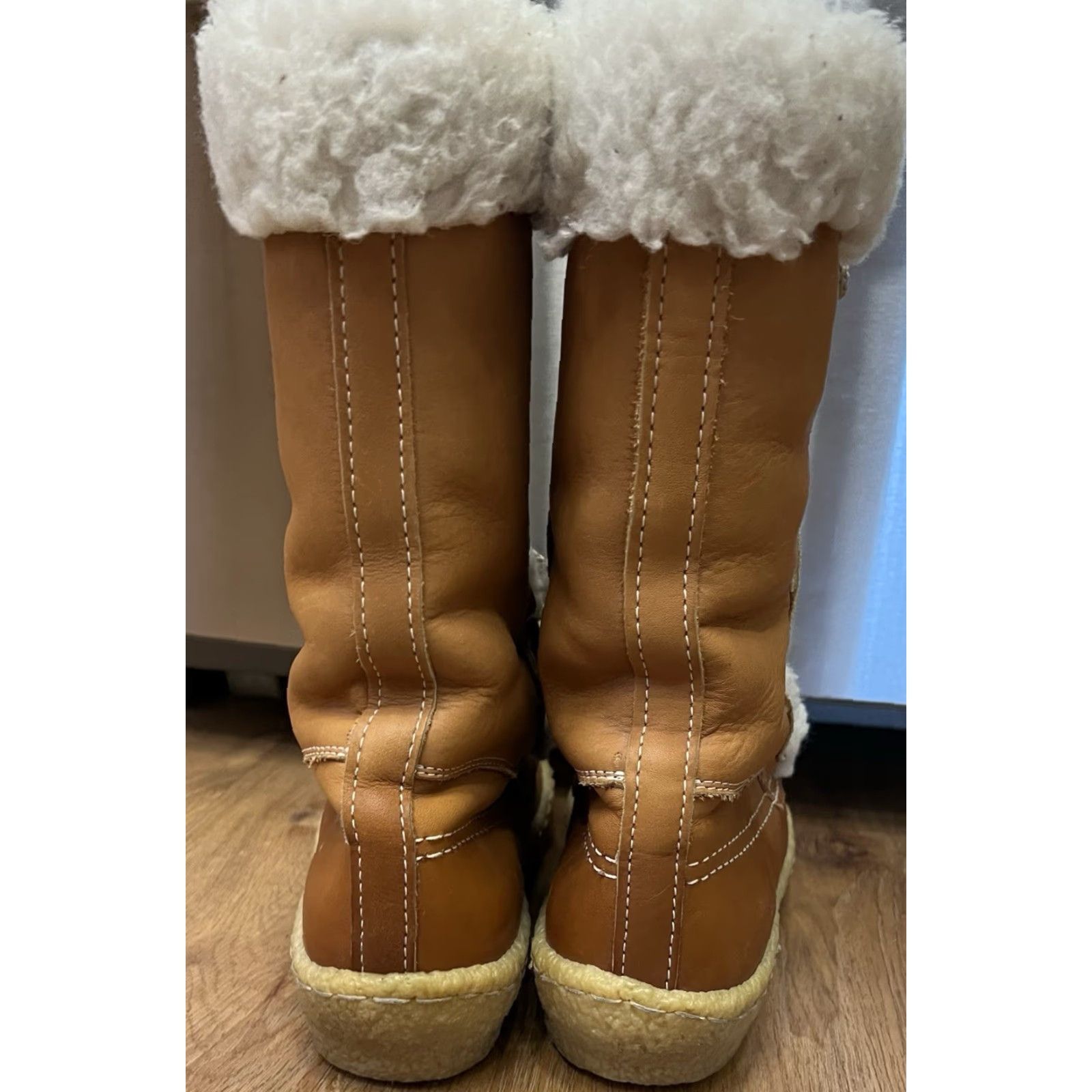 Vintage VINTAGE Cabela's Boots Leather Shearling Moccasin Snow Winter Brown Women's Size 9 Pair Lined Canada Size US 9 / IT 39 - 5 Thumbnail