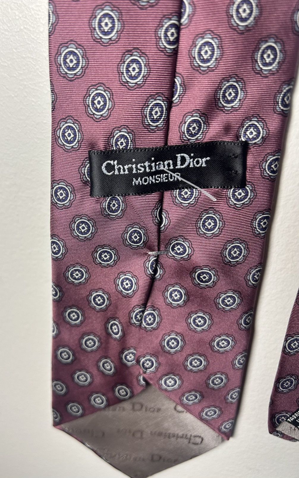 Christian Dior Monsieur VTG Christian Dior Monsieur Silk Neck Tie Geometric Size ONE SIZE - 5 Thumbnail