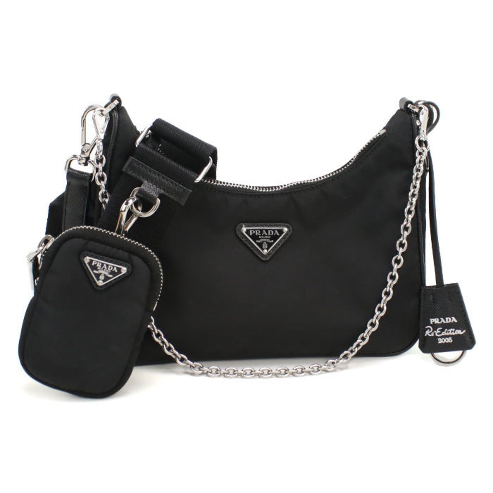 Prada Prada Crossbody Shoulder Bag 1BH058 Women's Black Size ONE SIZE - 1 Thumbnail