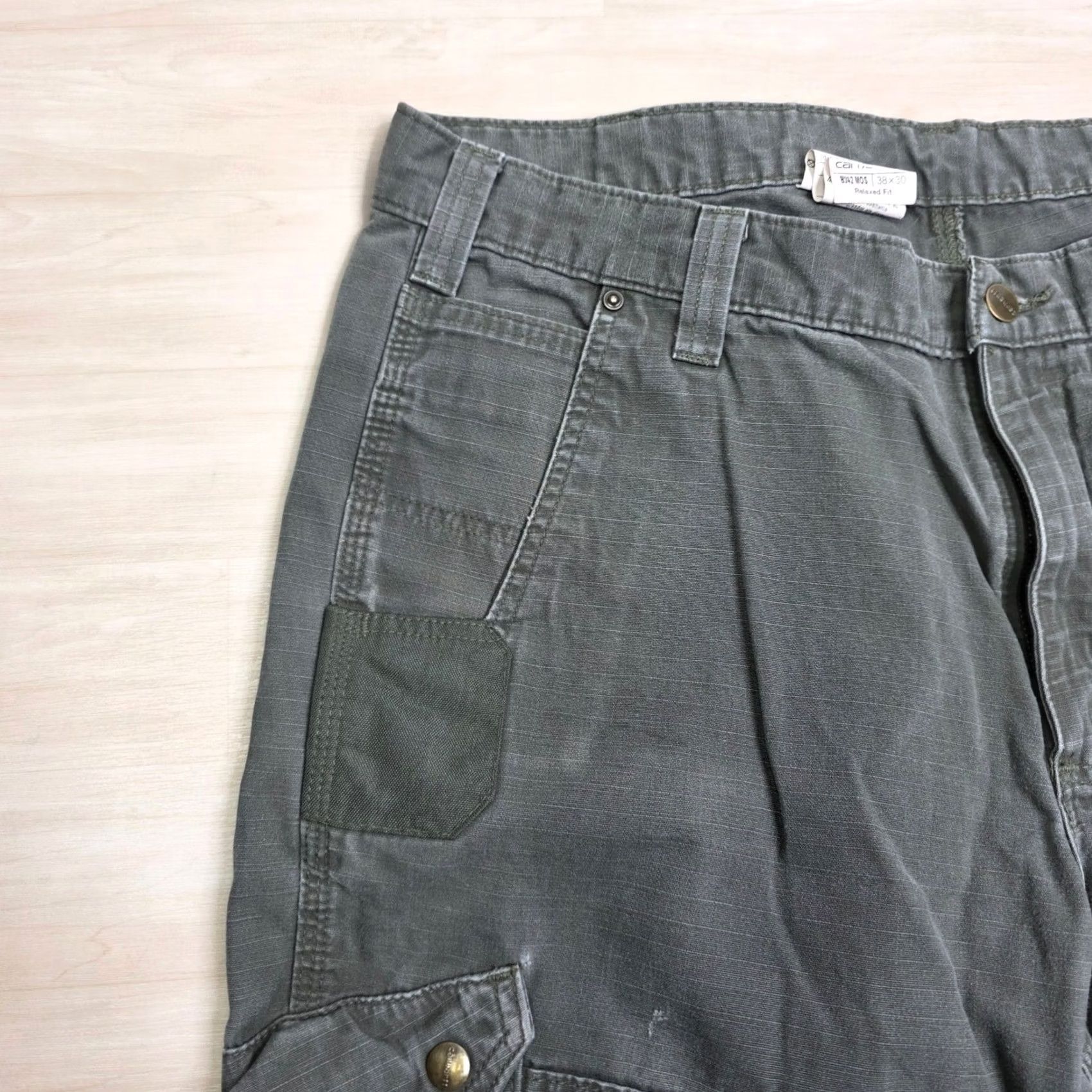 Carhartt Carhartt Pants Mens Relaxed Fit Ripstop Cargo Moss Green B342 MOS 38x30 Faded Size US 38 / EU 54 - 4 Thumbnail